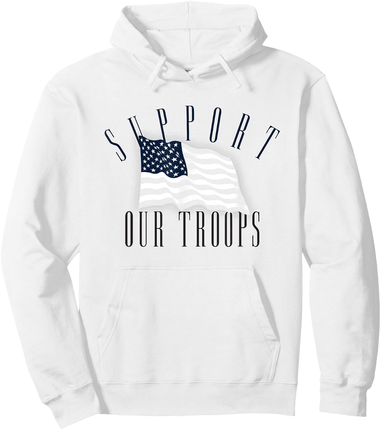 Support Our Troops Army United States Military Flag Red Hoodie - Hoodie | White