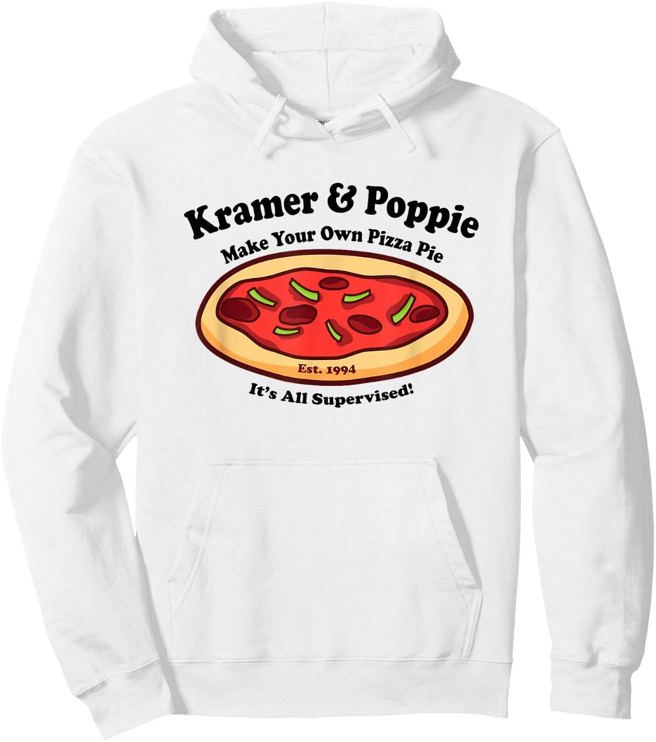 Kramer & Poppie Make Your Own Pizza Pie Hoodie - Hoodie | White