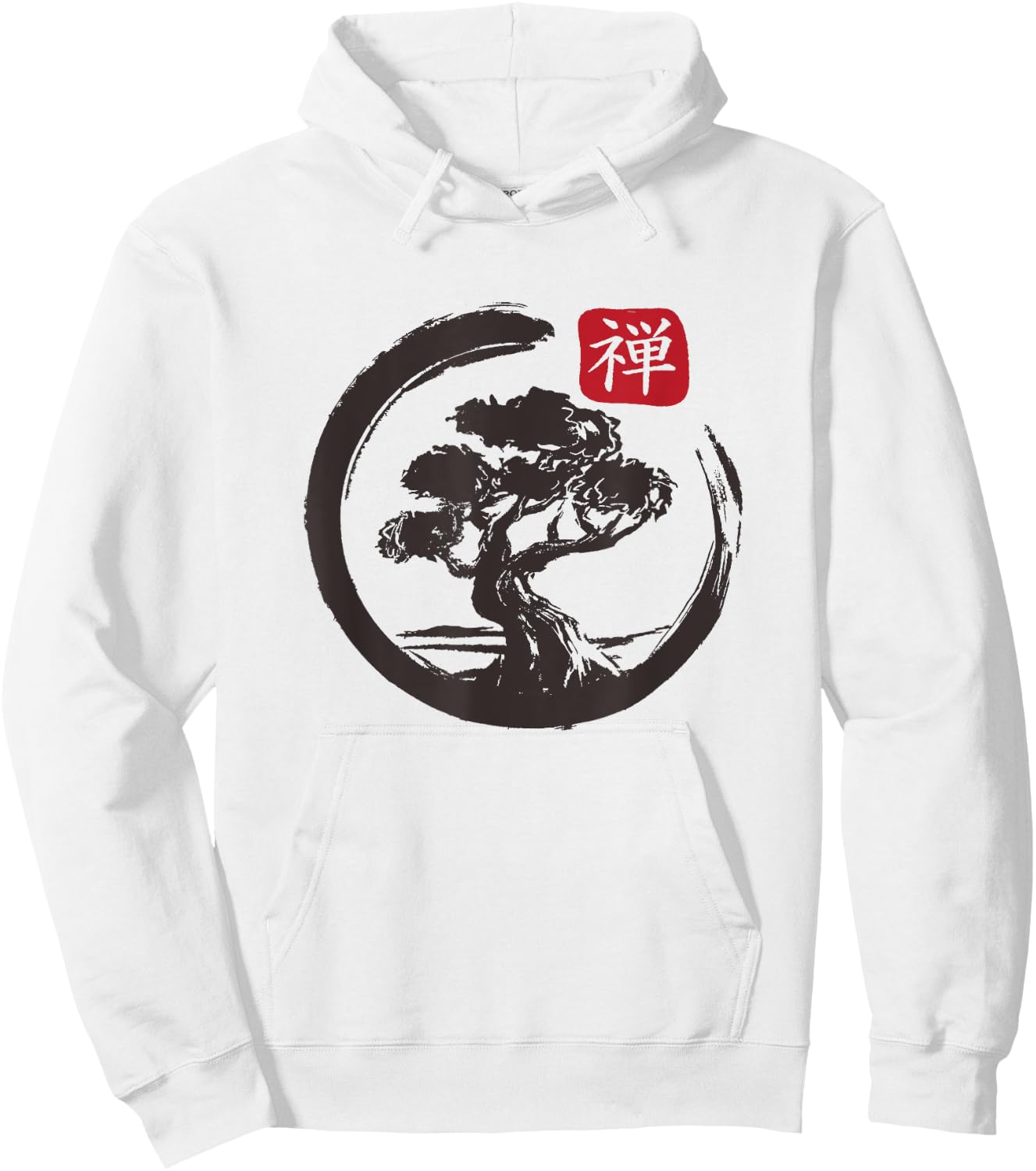 Bonsai Tree In Japanese Zen Buddhist Spiritual nature Hoodie - Hoodie | White