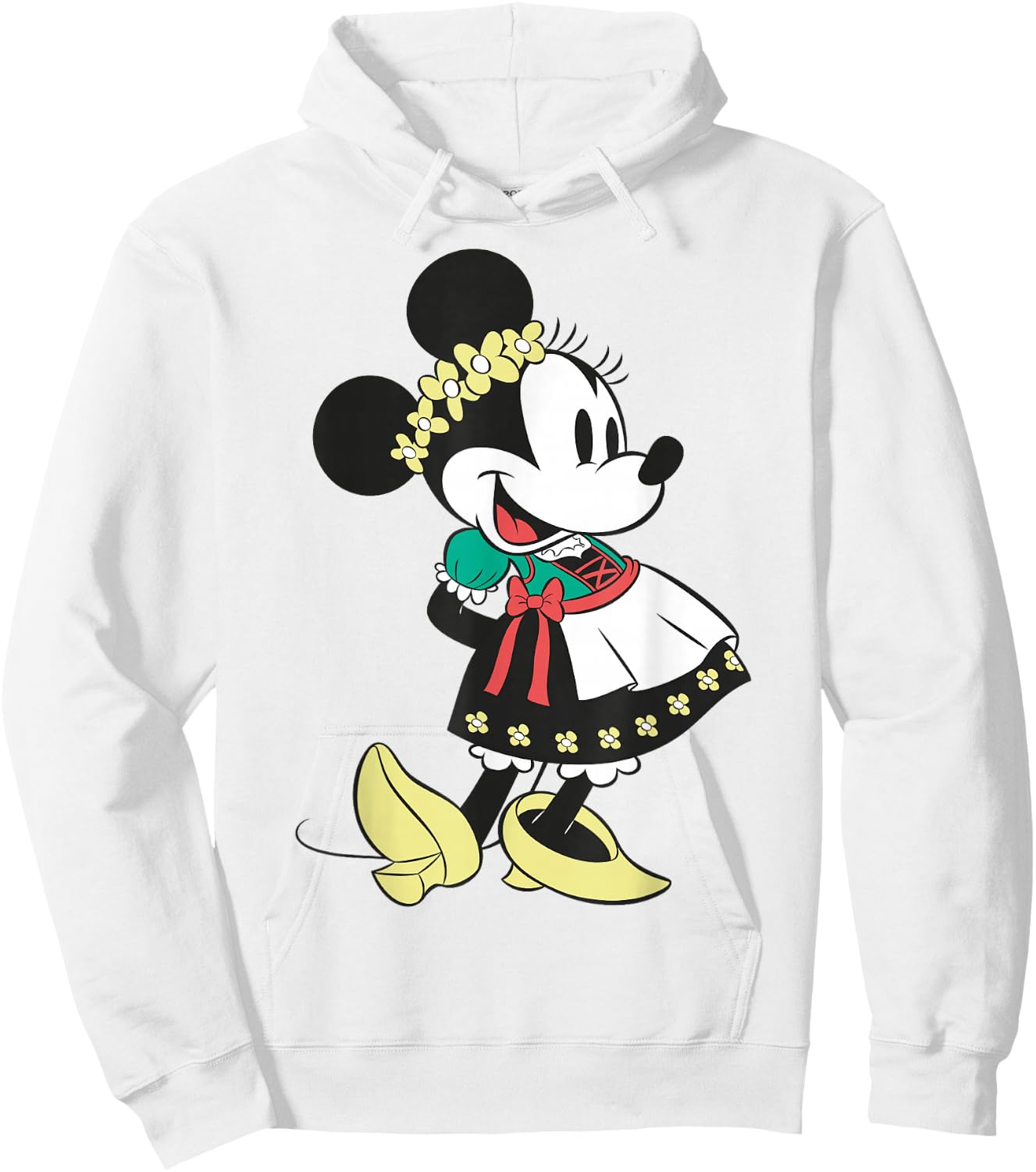Disney Mickey and Friends Minnie Mouse Dirndl Portrait Hoodie - Hoodie | White