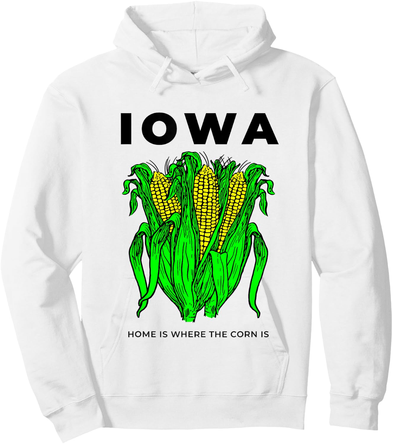 Funny Iowa Corn Hoodie - Hoodie | White