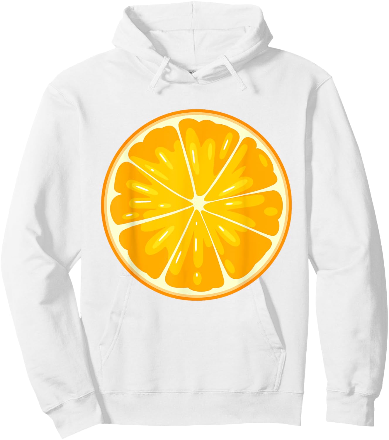 Funny Orange Sliced Fruit Lazy Easy Halloween Costume Hoodie - Hoodie | White