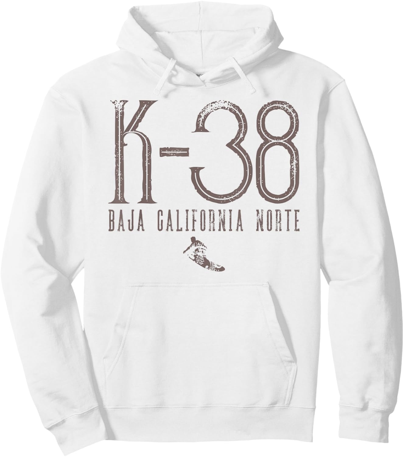 K-38 Surf Beach Baja California Norte Surfing Mexico Surfer Hoodie - Hoodie | White
