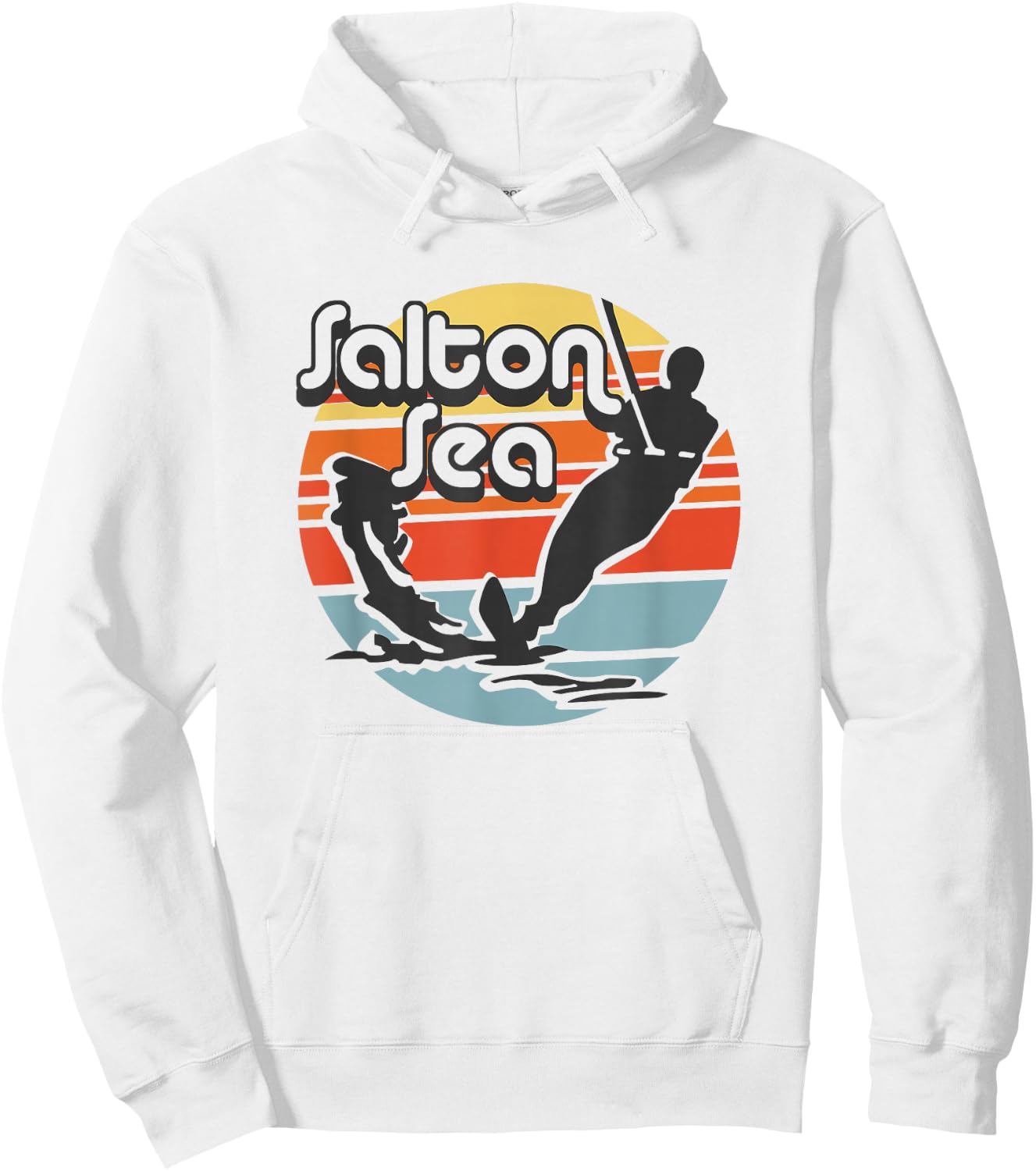 Salton Sea California water ski retro Hoodie - Hoodie | White