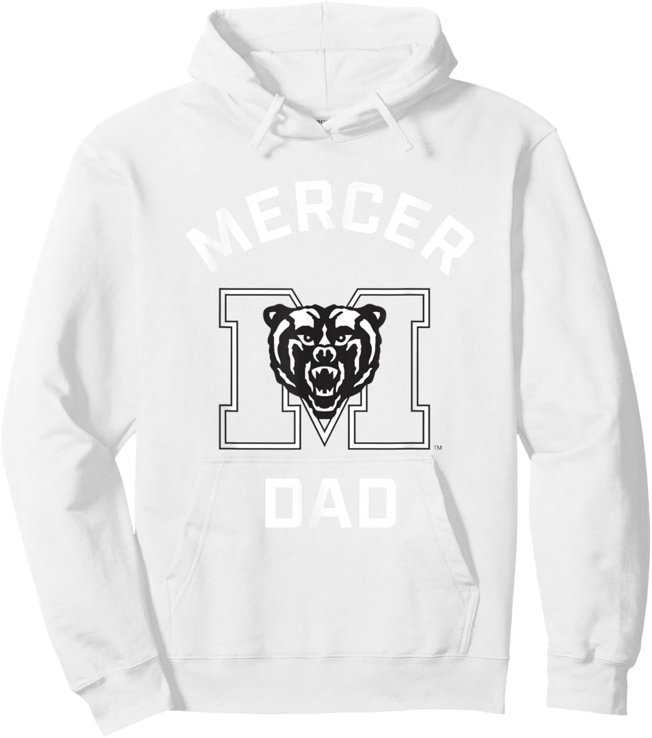 Mercer University Bears Arched Dad Hoodie - Hoodie | White