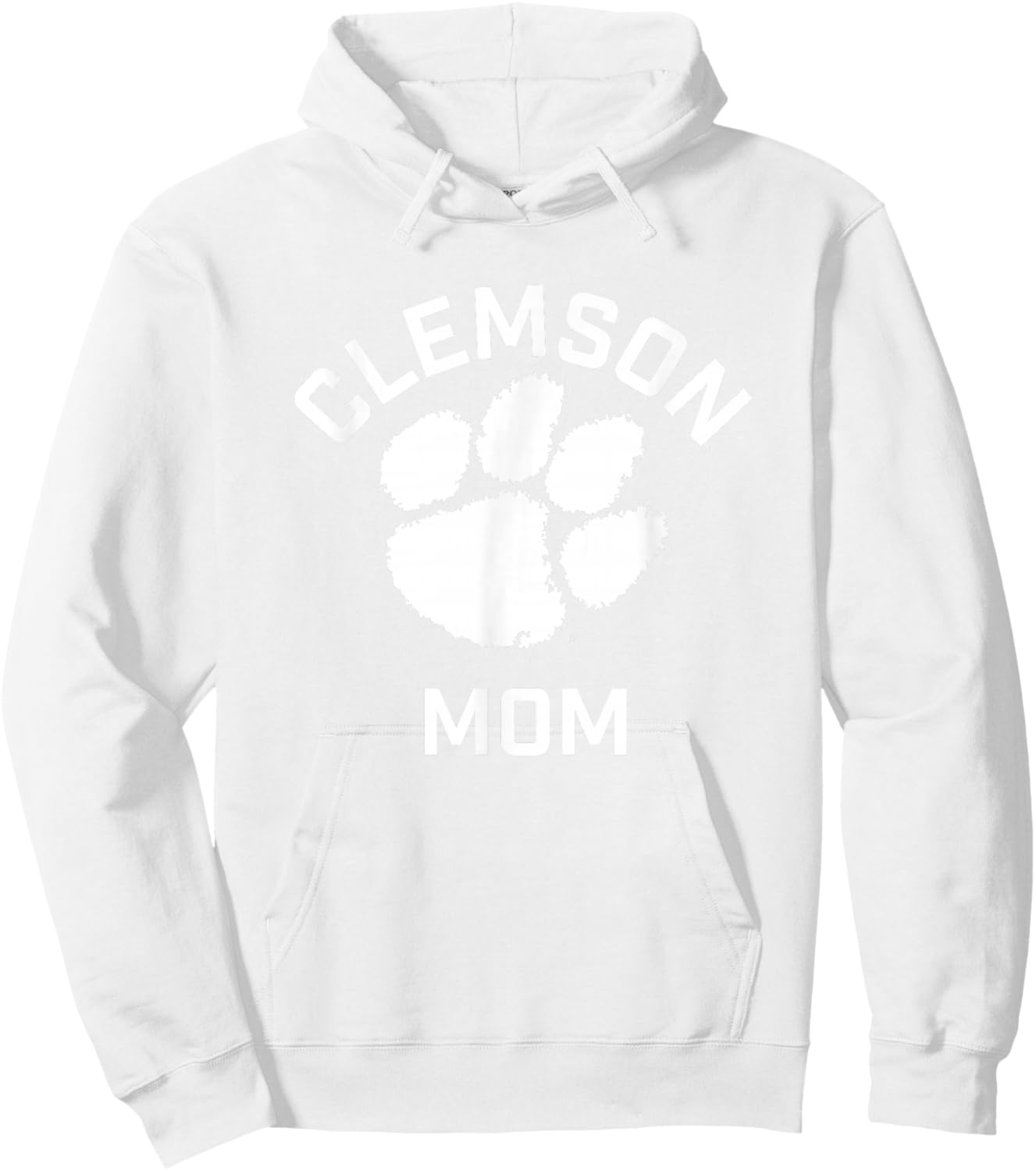 Clemson University Tigers Arched Mom Hoodie - Hoodie | White