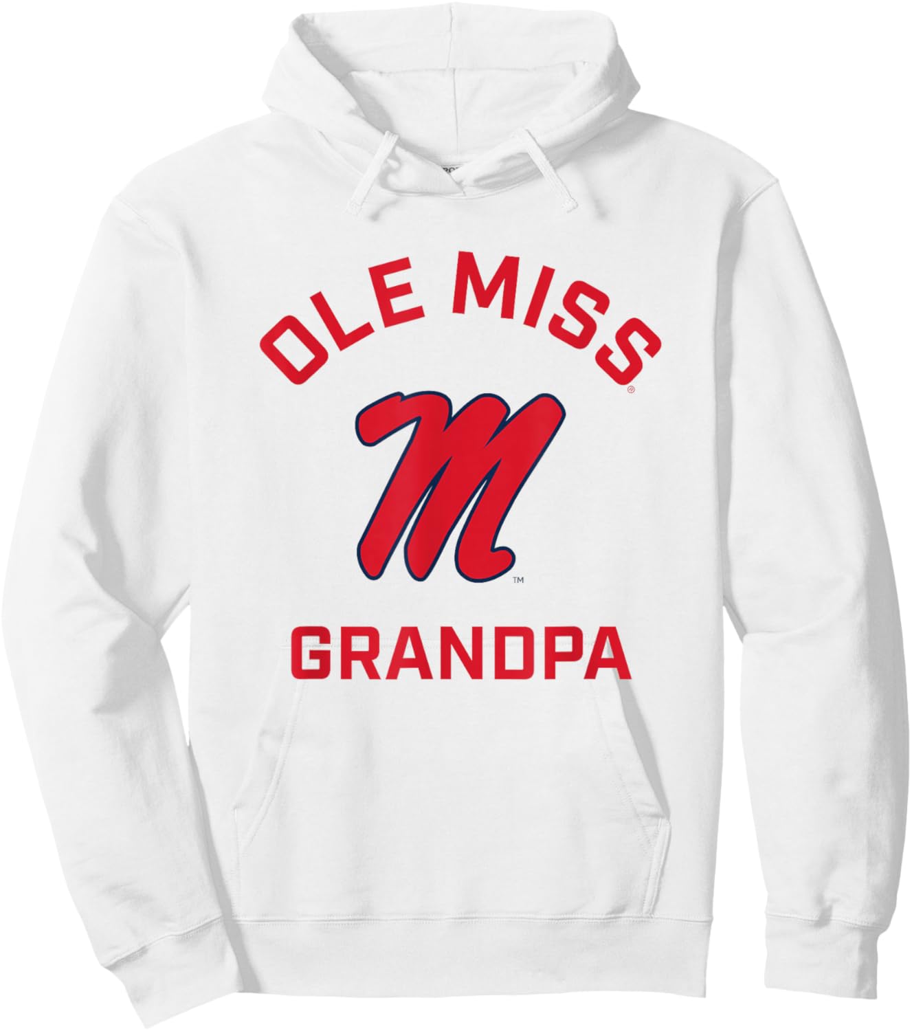 Ole Miss Rebels Arched Grandpa Hoodie - Hoodie | White