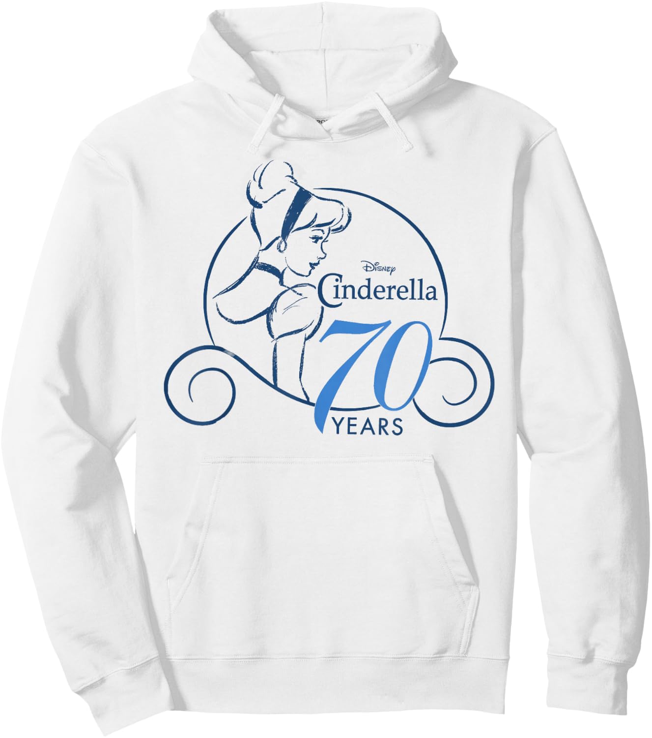 Disney Cinderella 70th Anniversary Simple Logo Hoodie - Hoodie | White