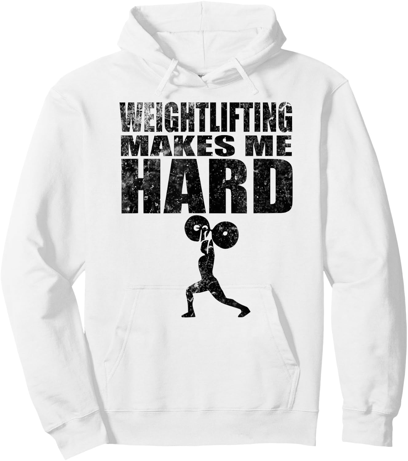 Weightlifting Makes Me Hard funny fitness Hoodie - Hoodie | White