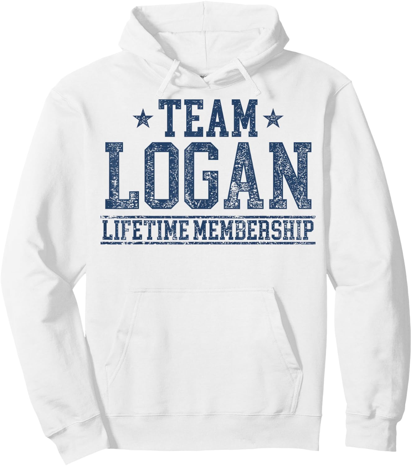 Team Logan Lifetime Member Personalized Surname Last Name Hoodie - Hoodie | White