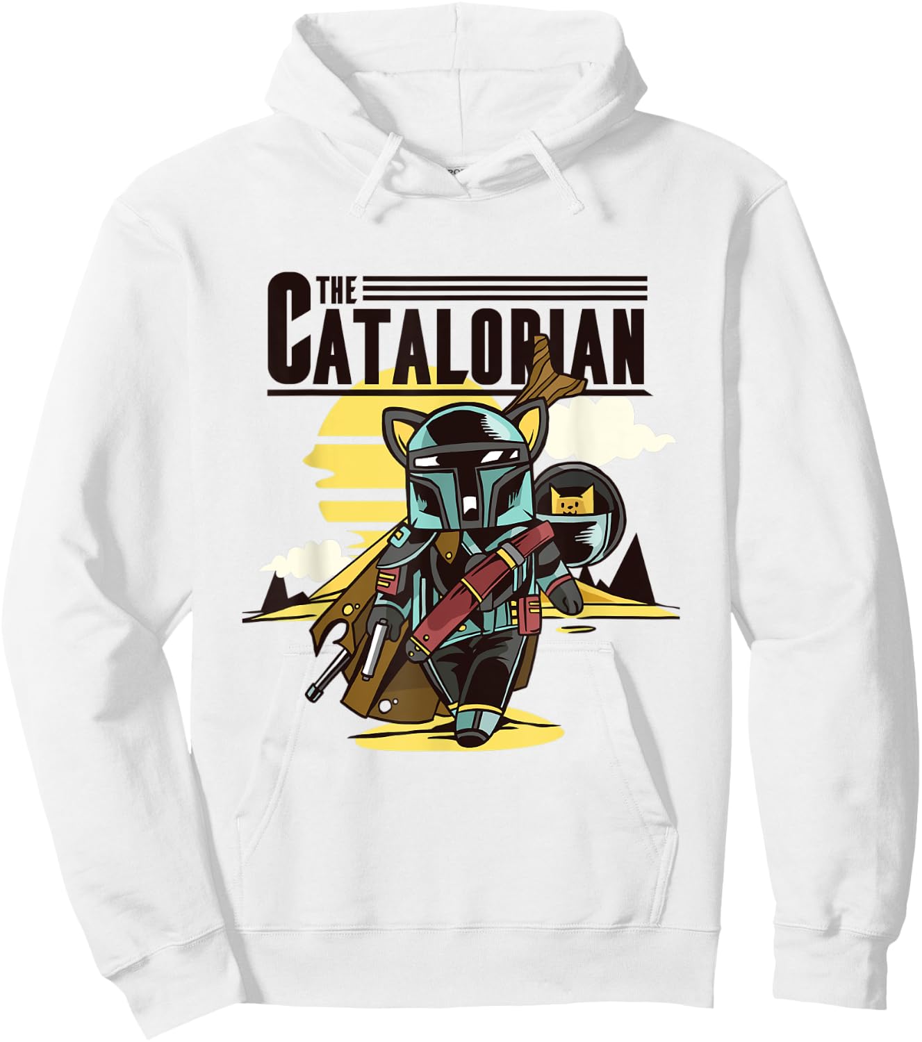 The Catalorian - Funny Sci-Fi/Cat Lovers gift Hoodie - Hoodie | White