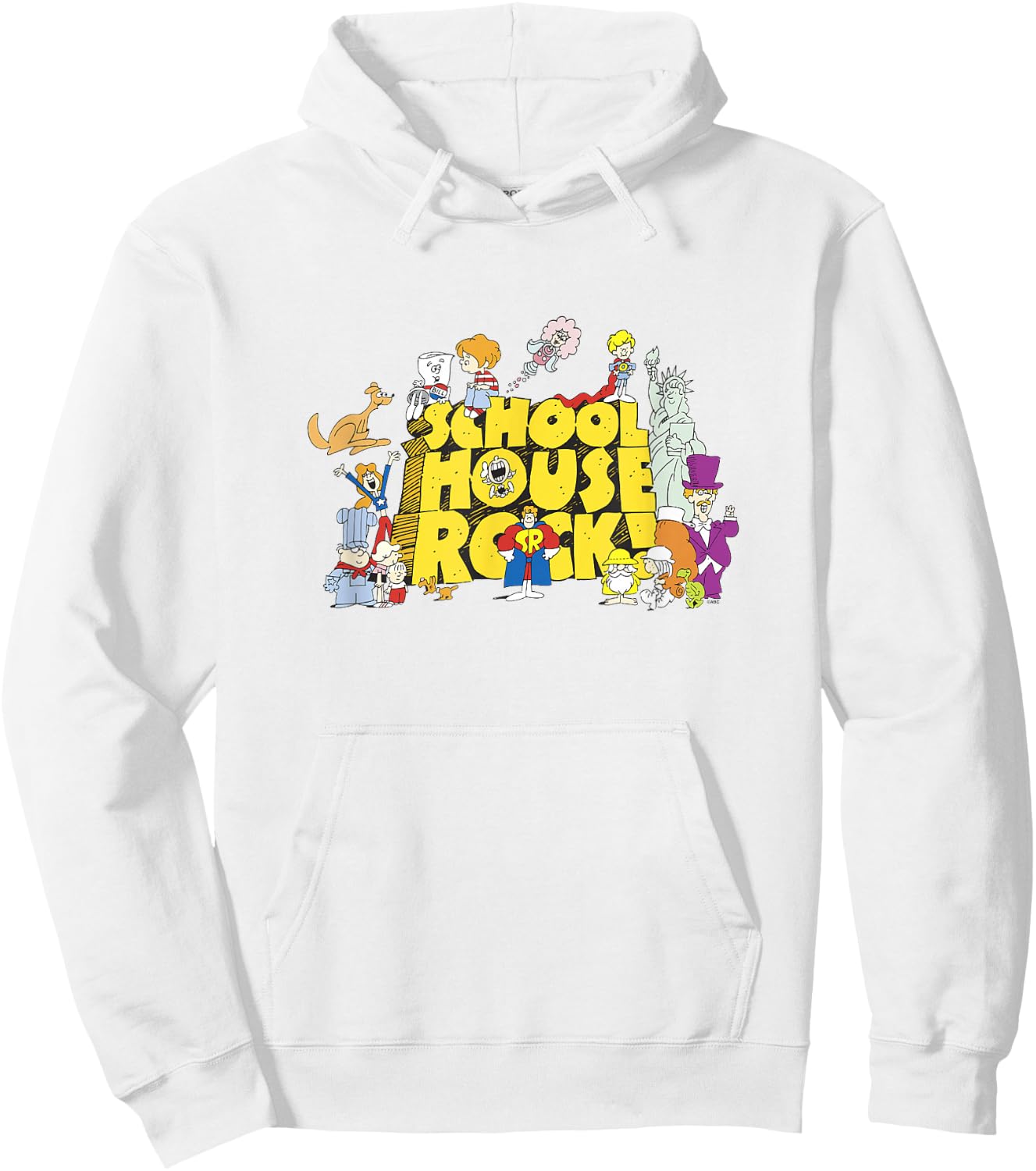 Schoolhouse Rock! Season Favorites Yellow Logo Stack Hoodie - Hoodie | White