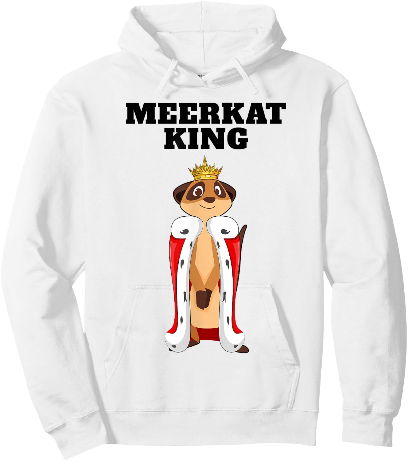 Meerkat King | Boys Meerkat Lover Design | Meerkat Hoodie - Hoodie | White