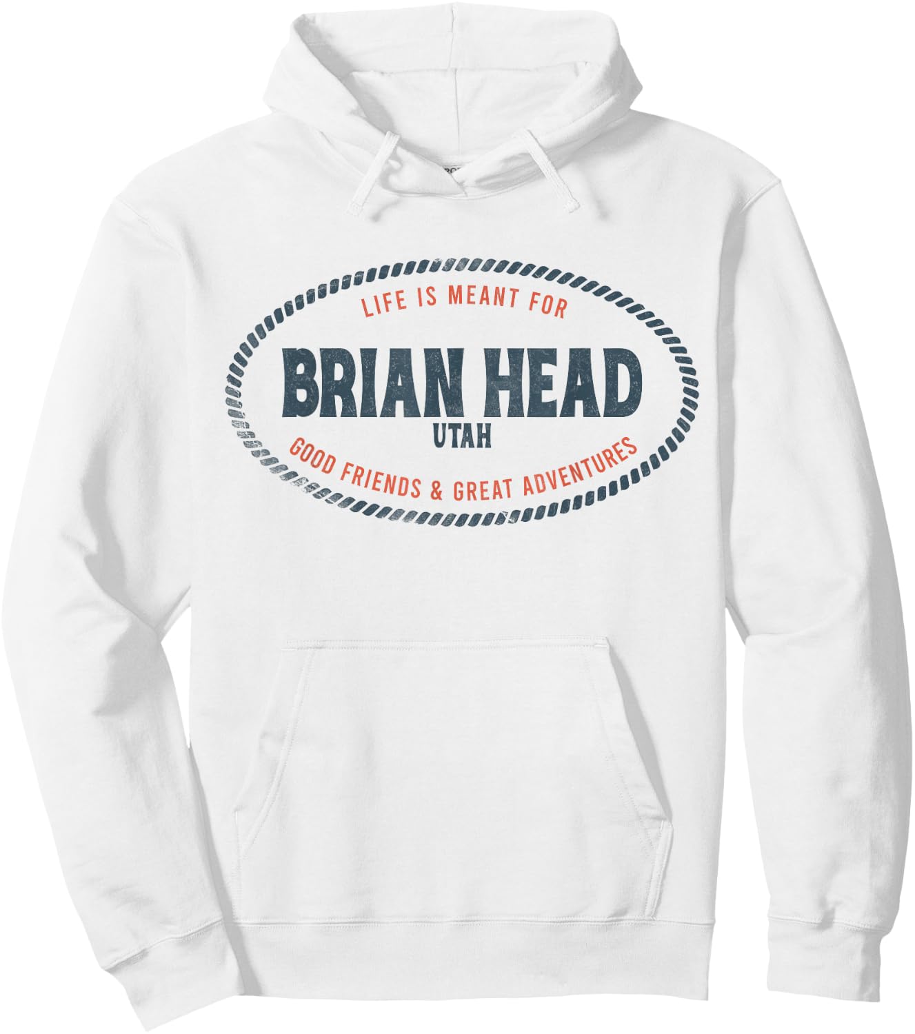 Casual Brian Head Utah Hiking Outdoor Graphic Hoodie - Hoodie | White