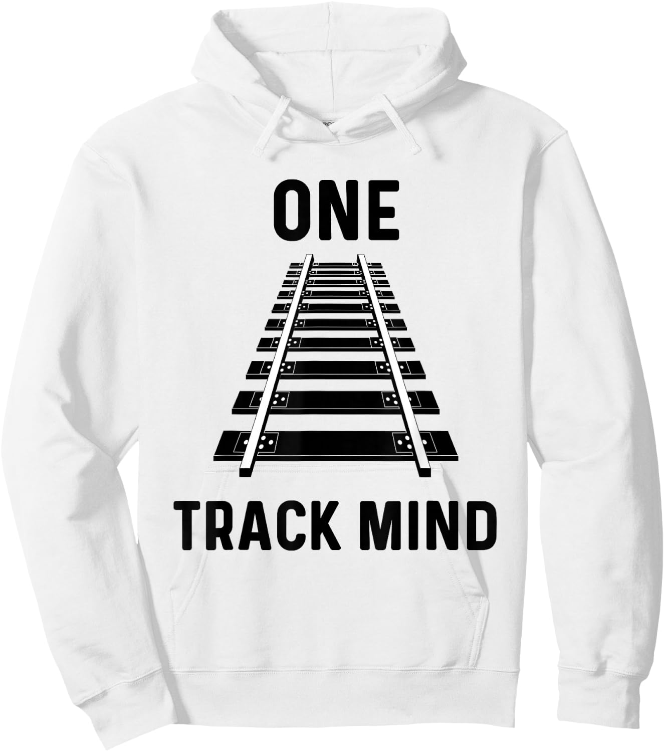 One Track Mind Train Stuff For Kids Locomotive Railfan Funny Hoodie - Hoodie | White
