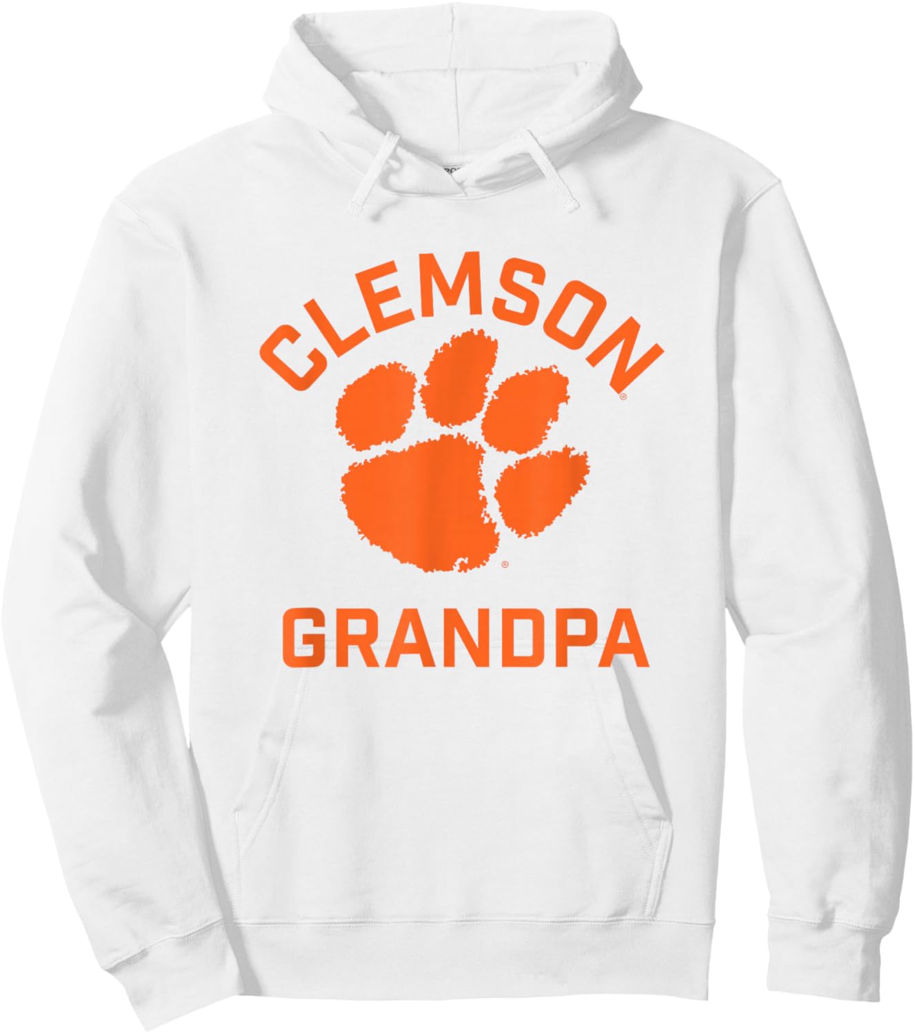 Clemson University Tigers Arched Grandpa Hoodie - Hoodie | White