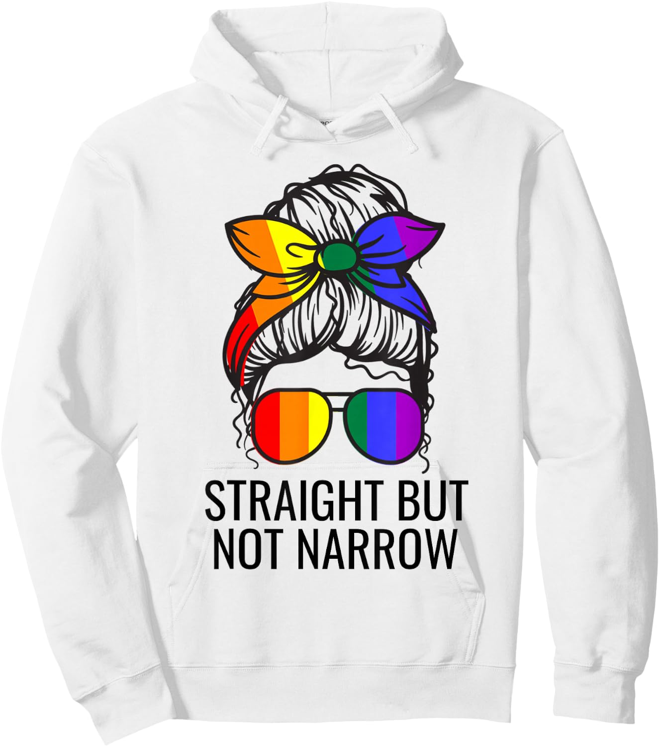 Straight But Not Narrow Proud Ally Hoodie - Hoodie | White