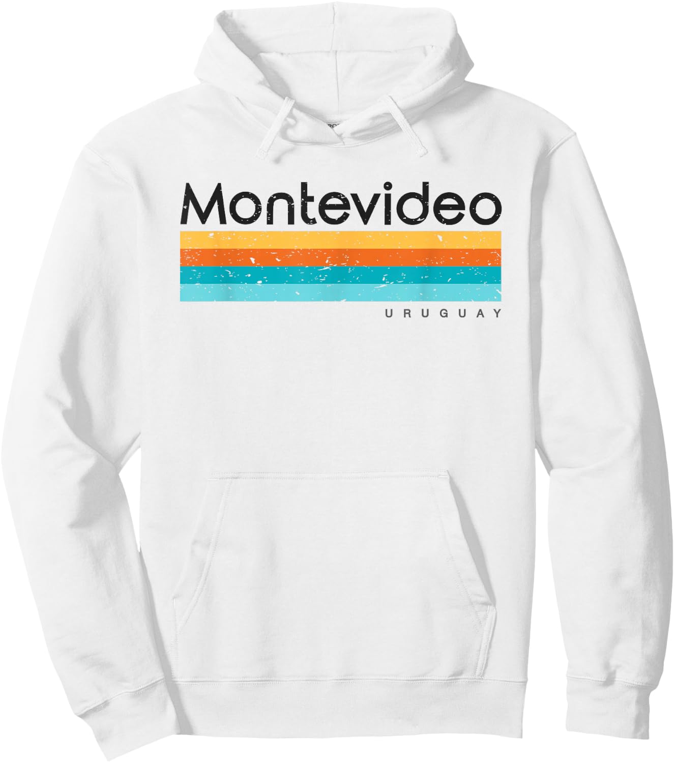Vintage Montevideo Uruguay Retro Design Hoodie - Hoodie | White