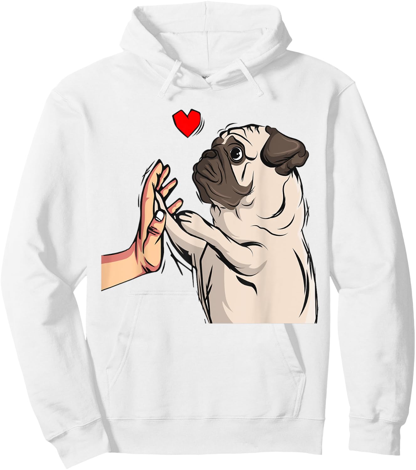 Pug Love Funny Dog Lover Owner Girls Gift Hoodie - Hoodie | White