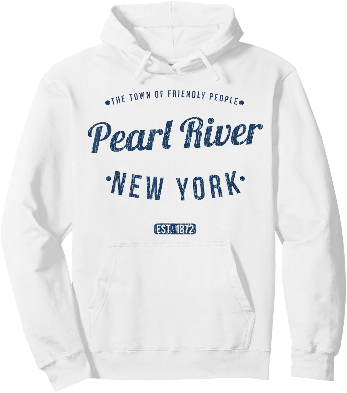 Pearl River New York Vintage Travel Souvenir Pearl River Hoodie - Hoodie | White