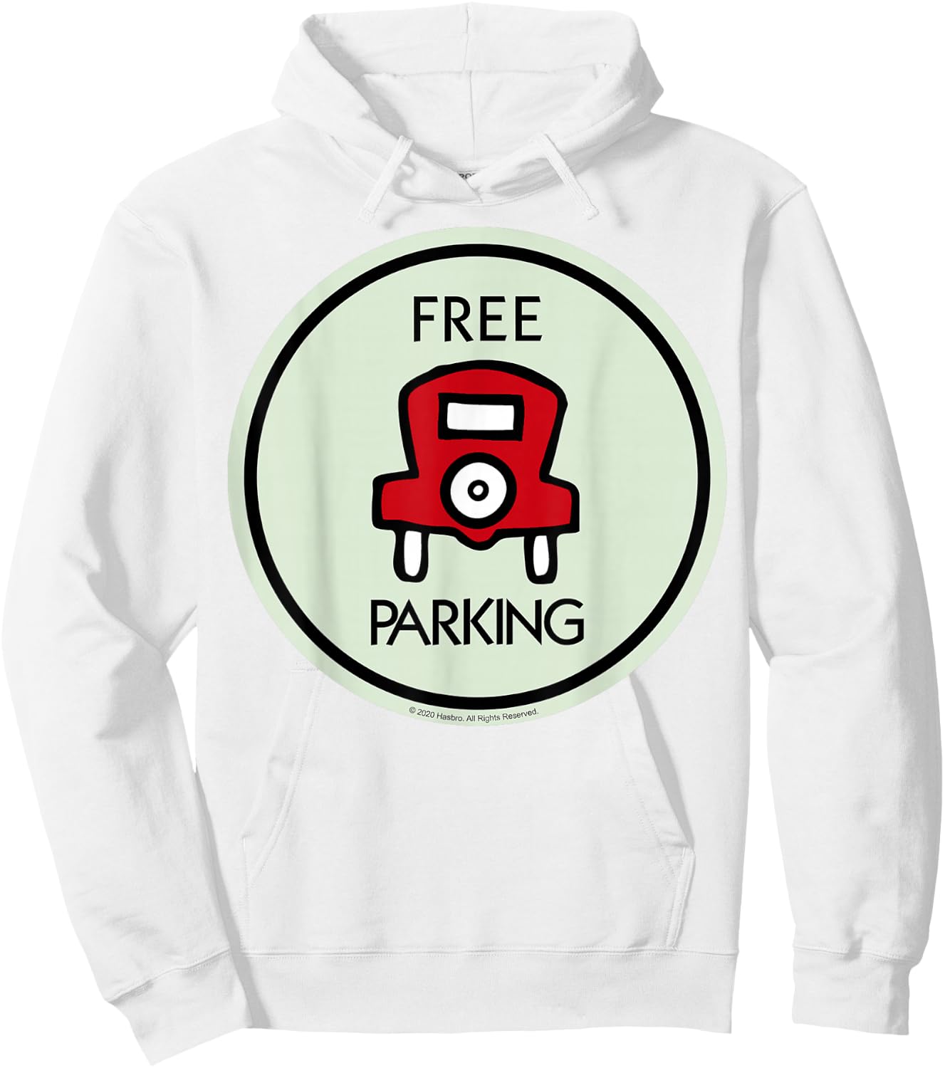 Monopoly Free Parking Game Board Vintage Logo Hoodie - Hoodie | White