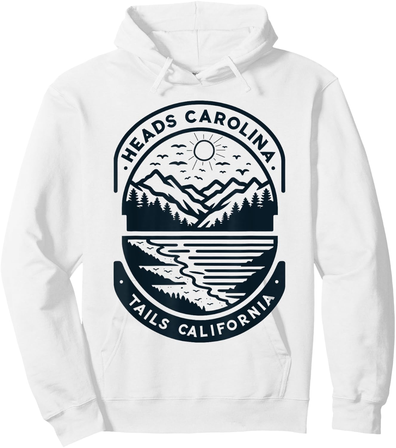 Heads Carolina Tail California Retro Vintage Hoodie - Hoodie | White