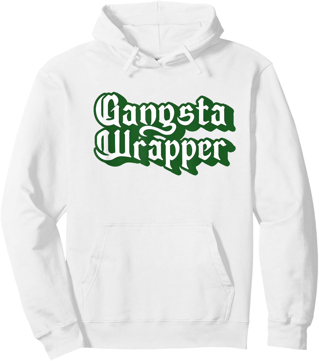 The Robot Ranger - Fun Apparel & Gifts Gangsta Wrapper! Fun & Funny Christmas Holiday Graphic Hoodie - Hoodie | White