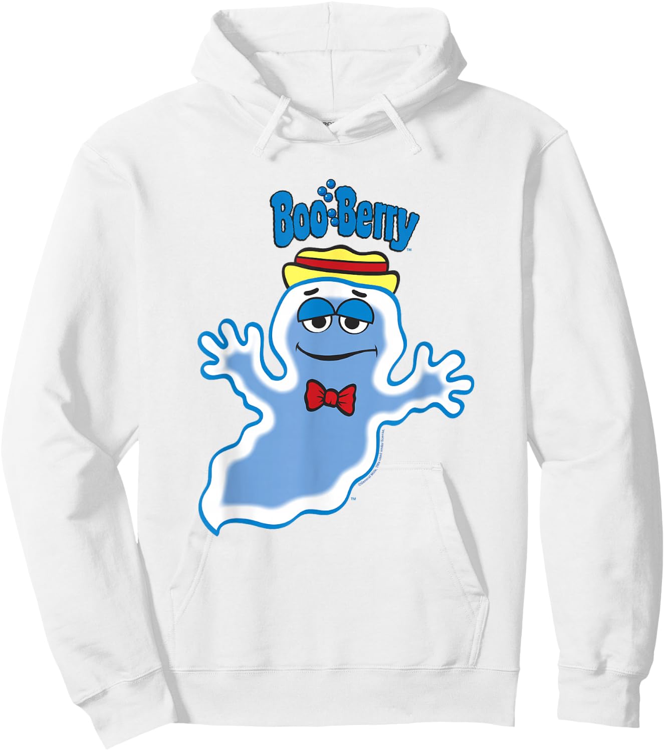 Boo Berry Iconic Blue Ghost Vintage Big Chest Portrait Hoodie - Hoodie | White