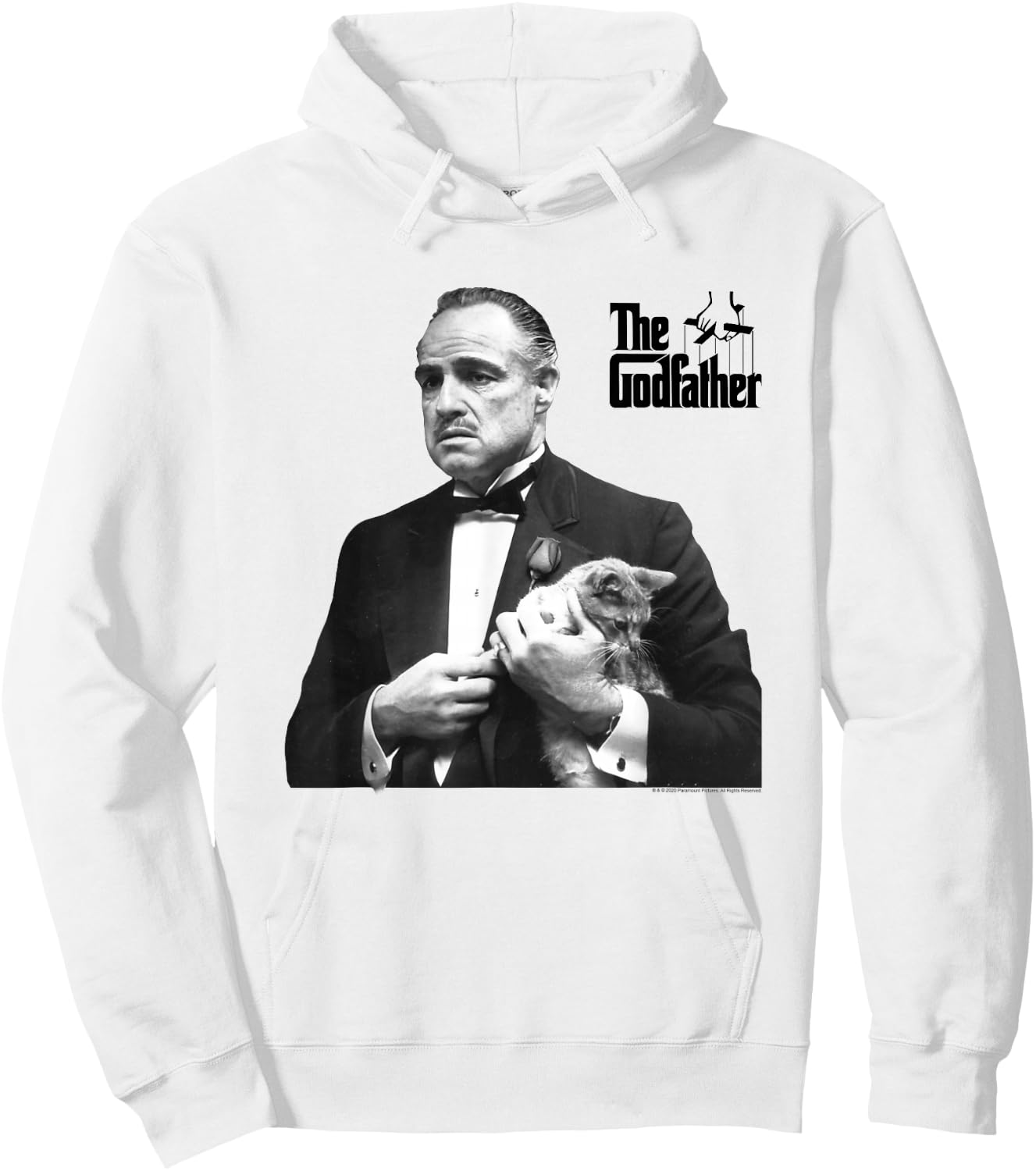 The Godfather The Don with Cat Hoodie - Hoodie | White