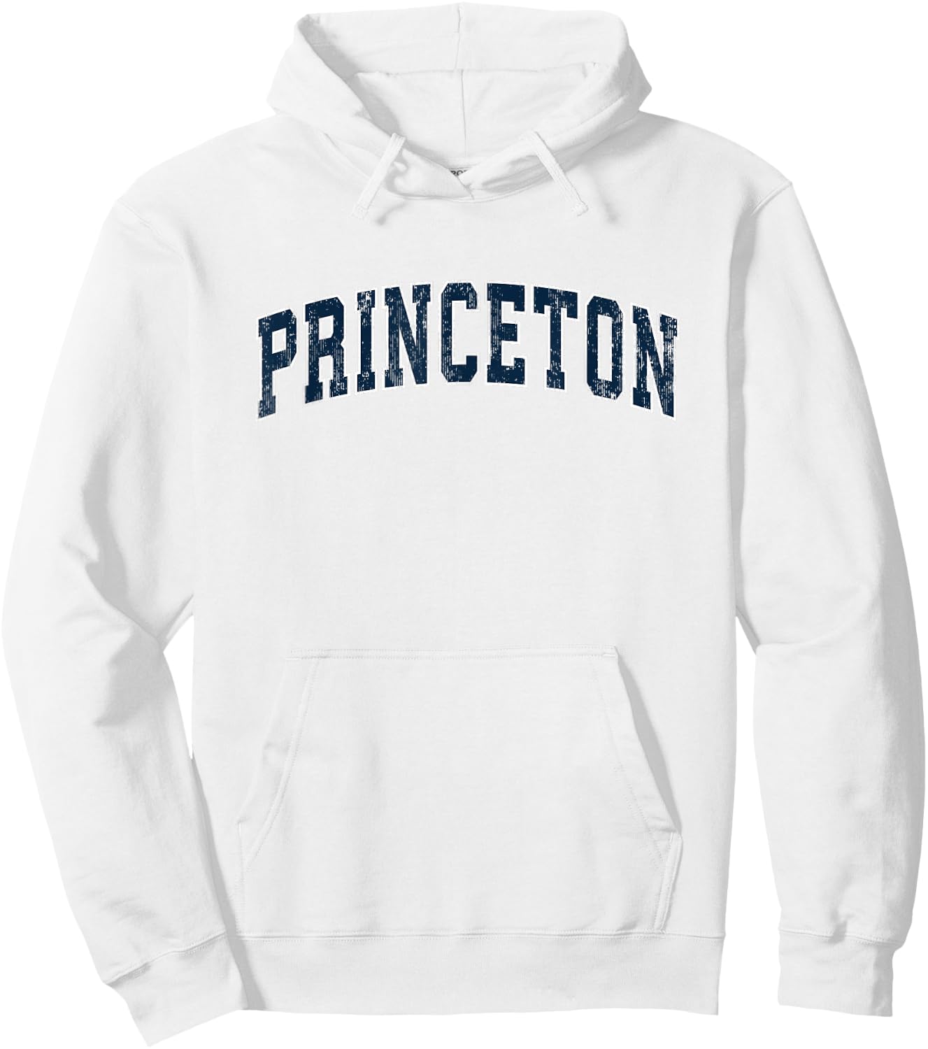 Princeton New Jersey NJ Vintage Sports Design Navy Design Hoodie - Hoodie | White