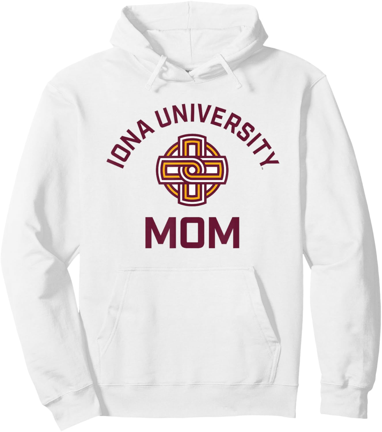 Iona University Gaels Arched Mom Hoodie - Hoodie | White
