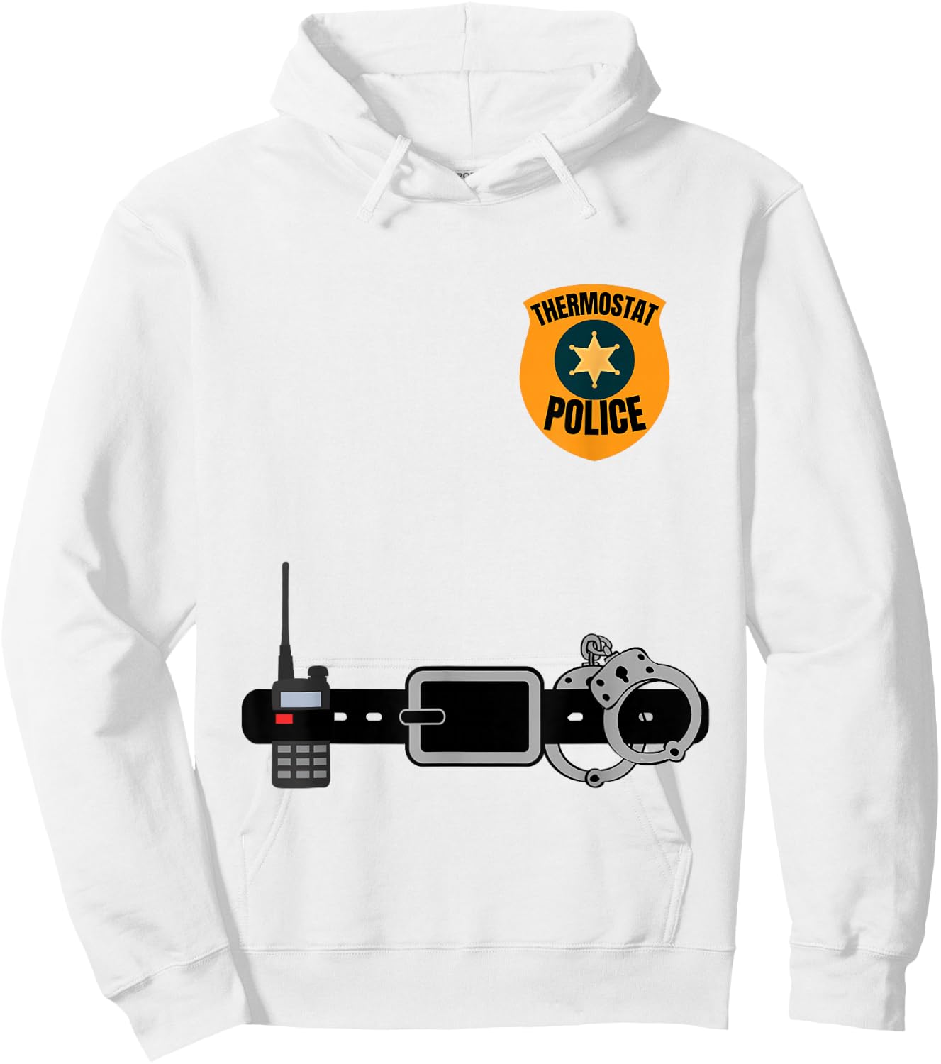 Thermostat Police Funny Temperature Hoodie - Hoodie | White