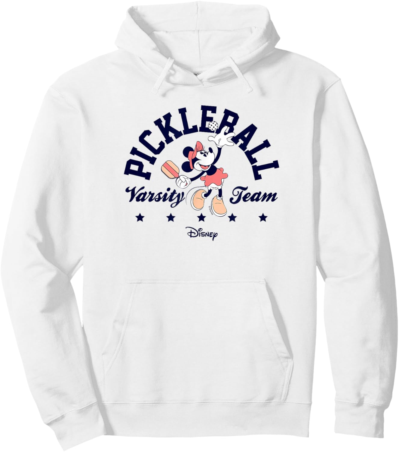Minnie Mouse - Pickleball Serve Varsity Team Hoodie - Hoodie | White