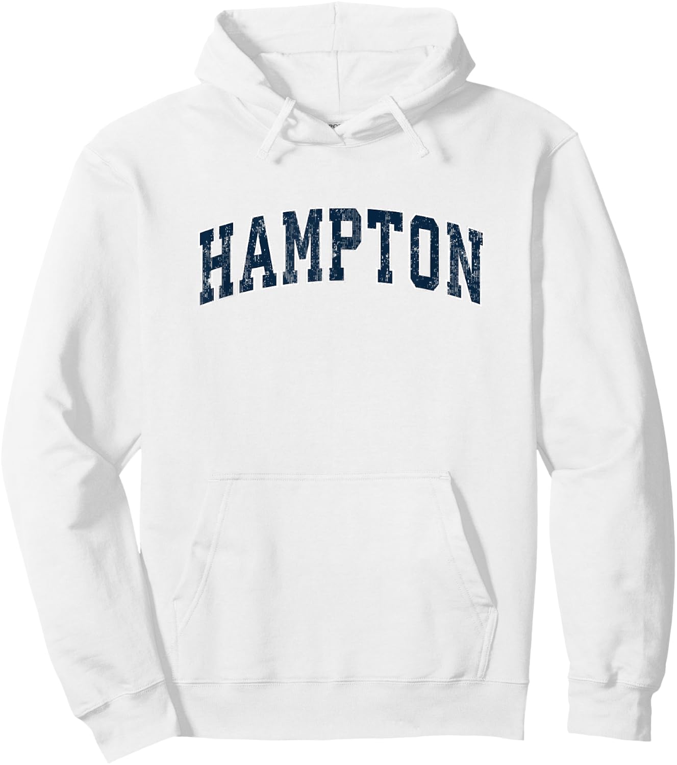 Hampton Virginia VA Vintage Sports Design Navy Design Hoodie - Hoodie | White