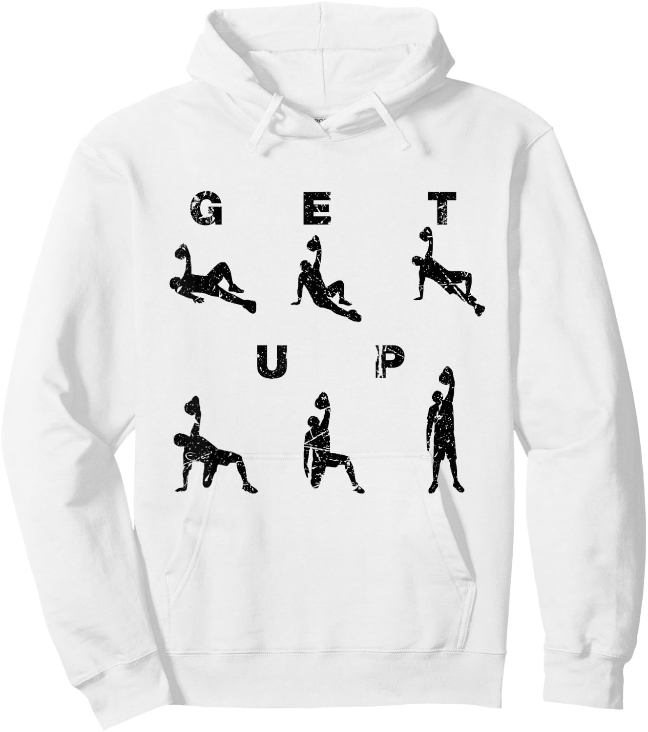 Kettlebell Workout Turkish Get Up Training Gym Fitness Hoodie - Hoodie | White
