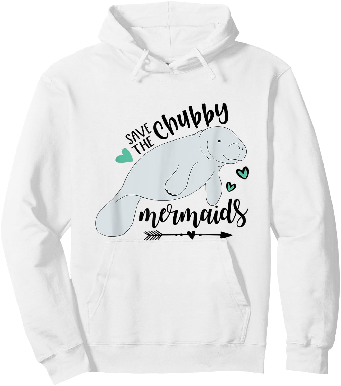Save The Chubby Mermaid Top Walrus Lover Present Seahorse Hoodie - Hoodie | White
