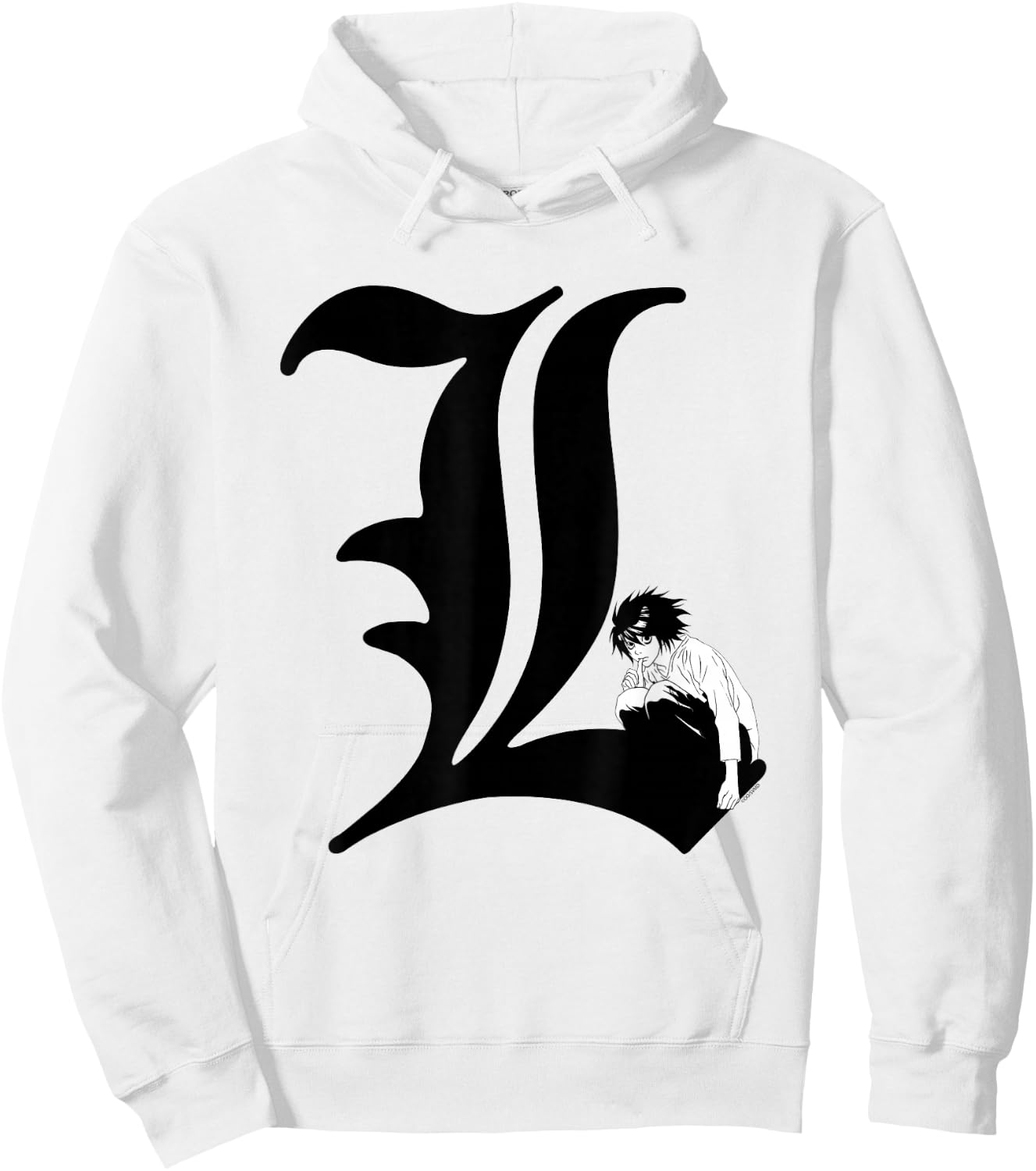 Death Note L Symbol Anime Hoodie - Hoodie | White
