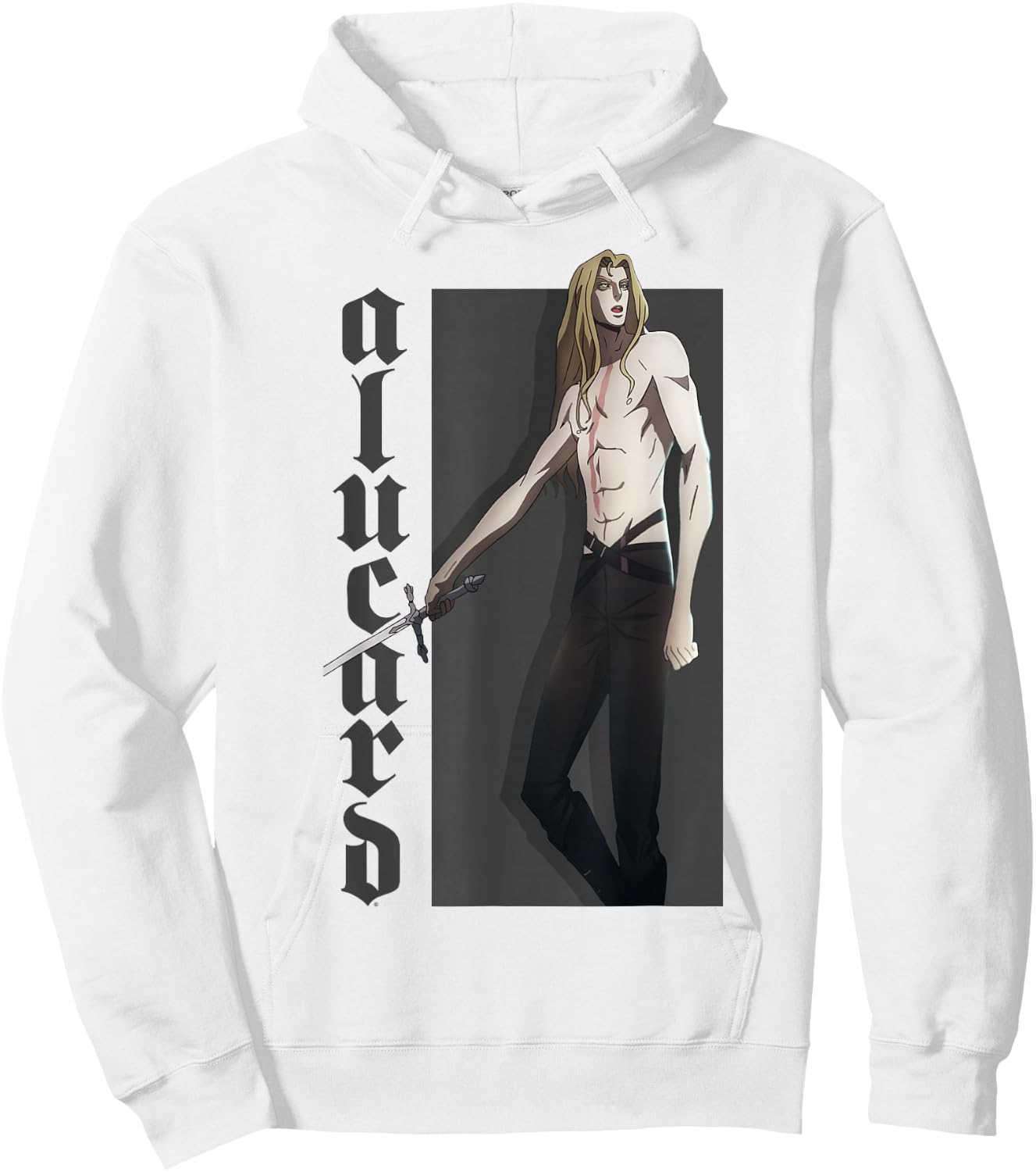 Netflix Castlevania Alucard Character Portrait Hoodie - Hoodie | White