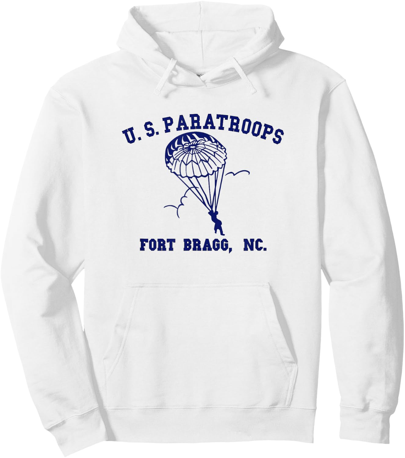 US Paratrooper Fort Bragg NC WW2 Hoodie - Hoodie | White