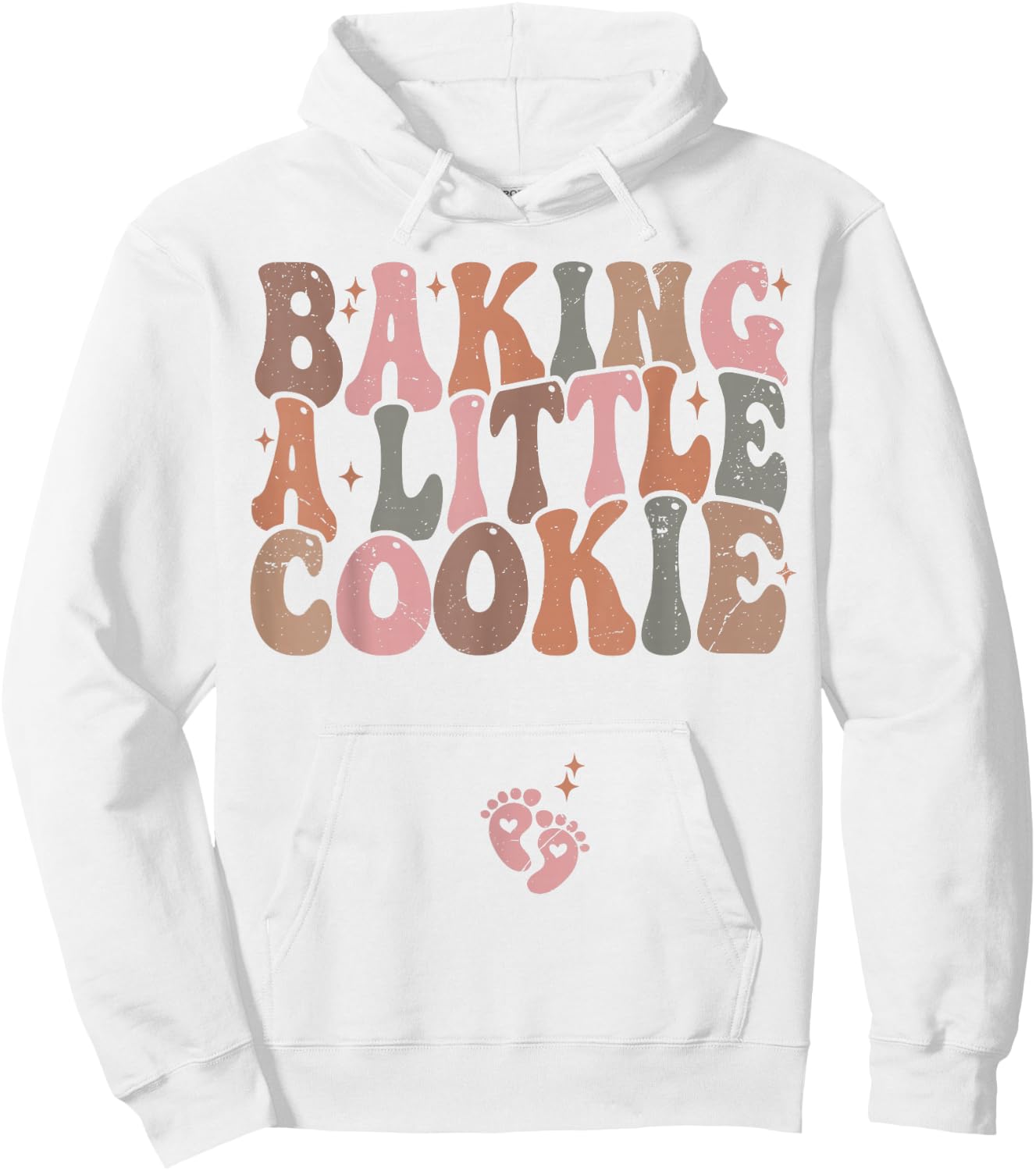 Baking a Little Cookie Christmas Pregnancy Announcement Hoodie - Hoodie | White