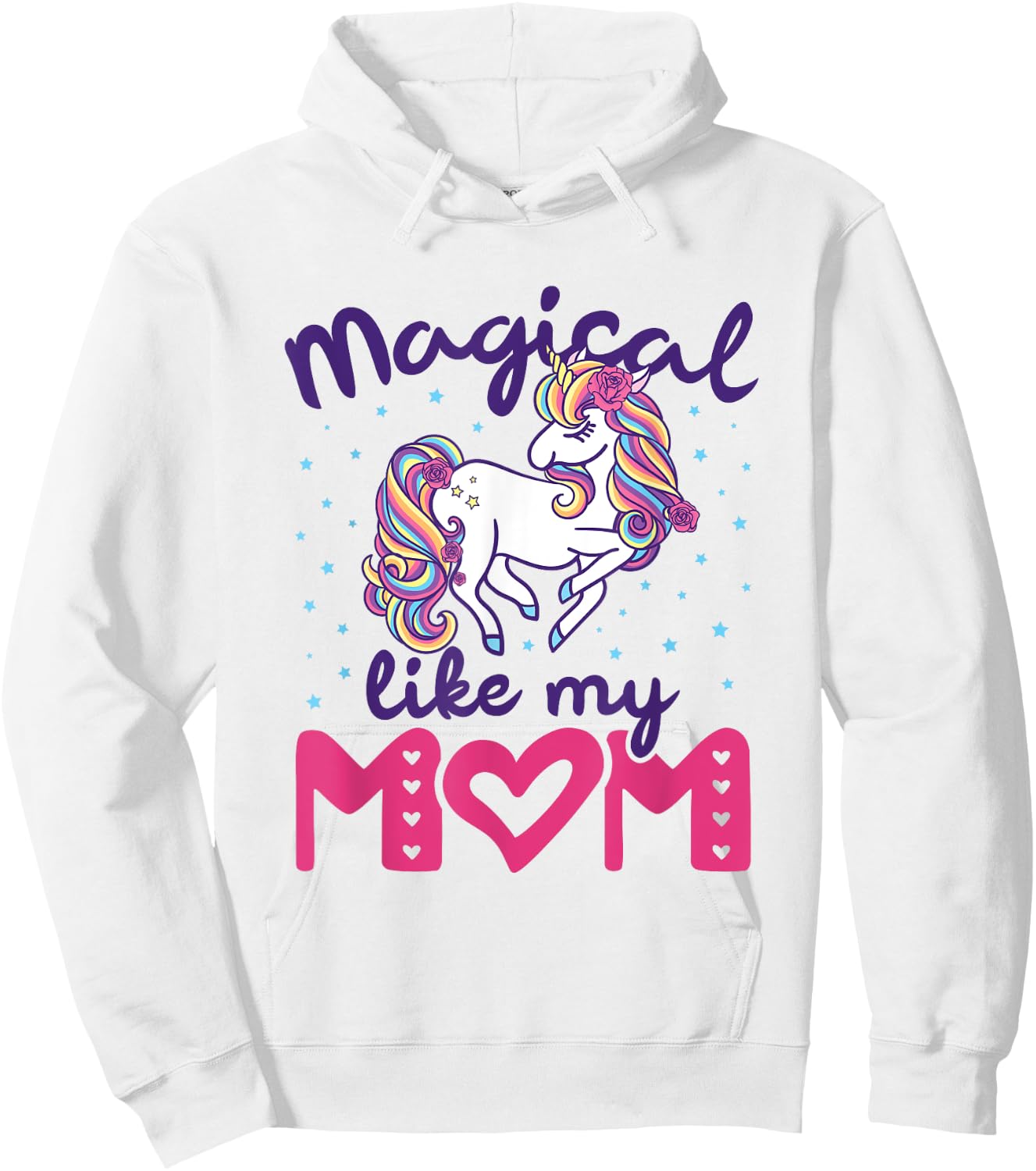 Magical Like My Mom Unicorn Girls Toddler Daughter Cute Hoodie - Hoodie | White