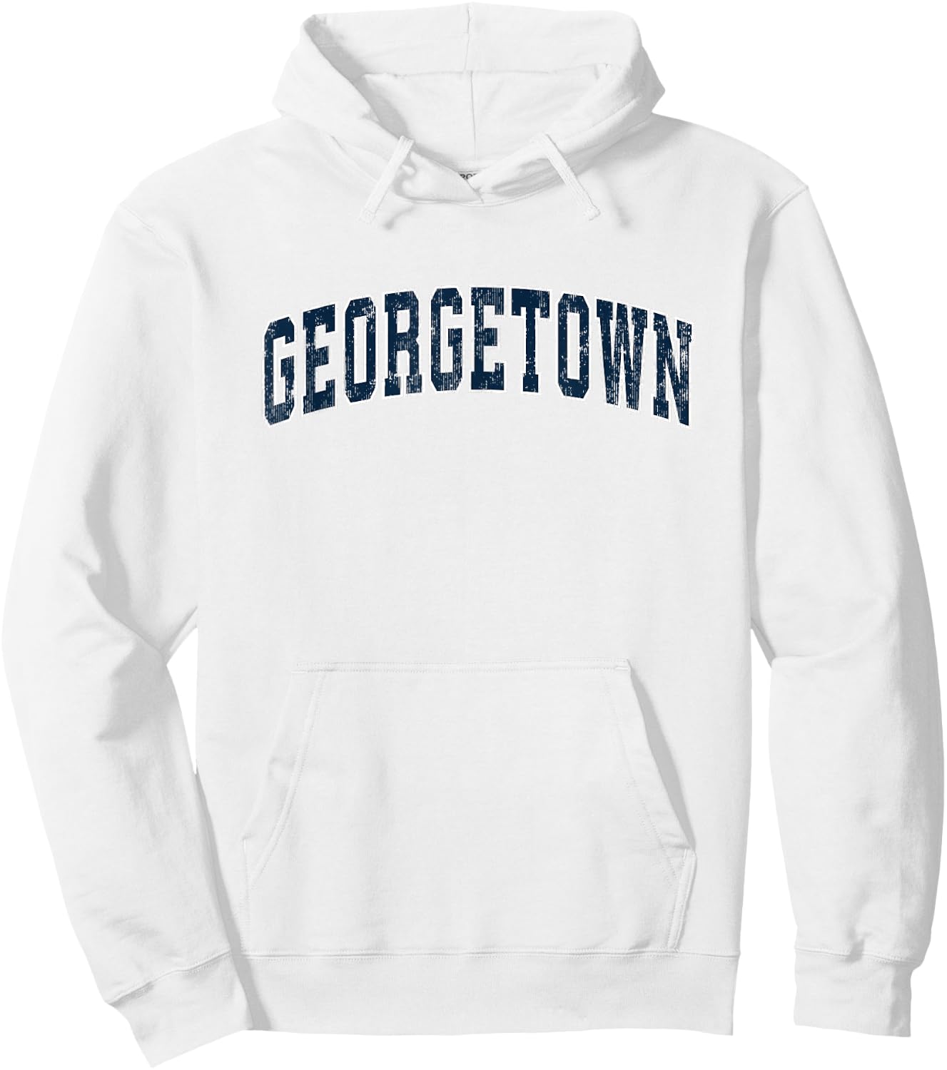 Georgetown Michigan MI Vintage Sports Design Navy Design Hoodie - Hoodie | White