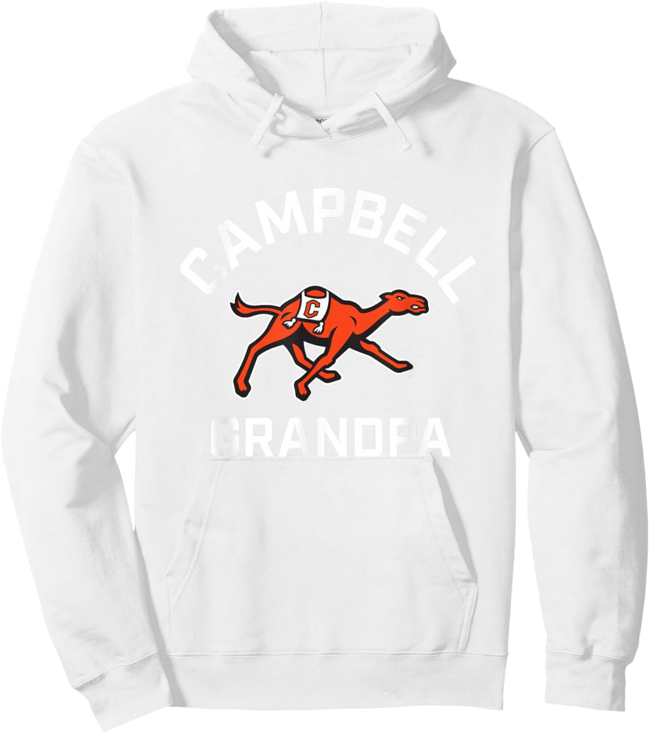 Campbell University Fighting Camels Arched Grandpa Hoodie - Hoodie | White