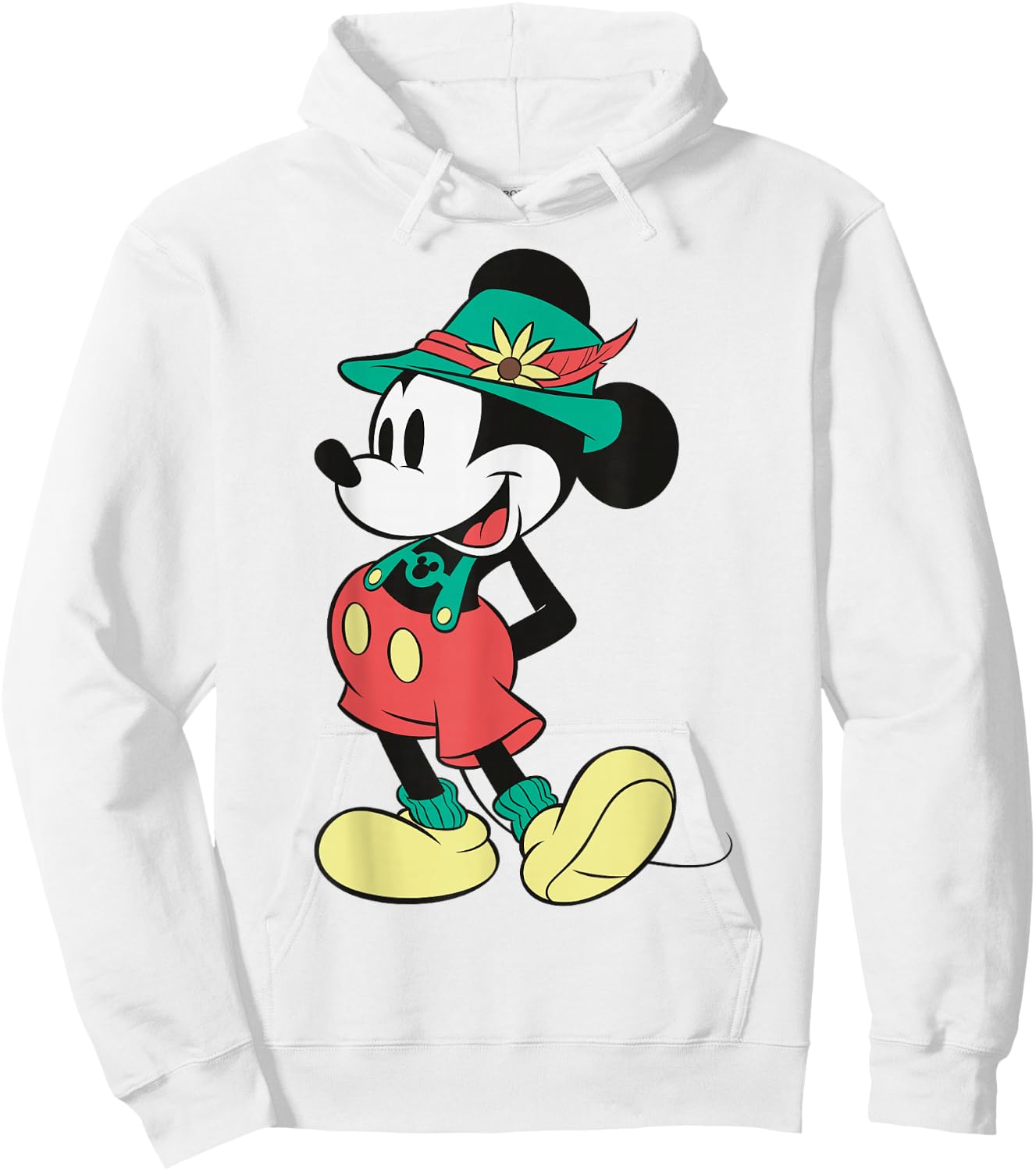 Disney Mickey And Friends Mickey Mouse Lederhosen Portrait Hoodie - Hoodie | White