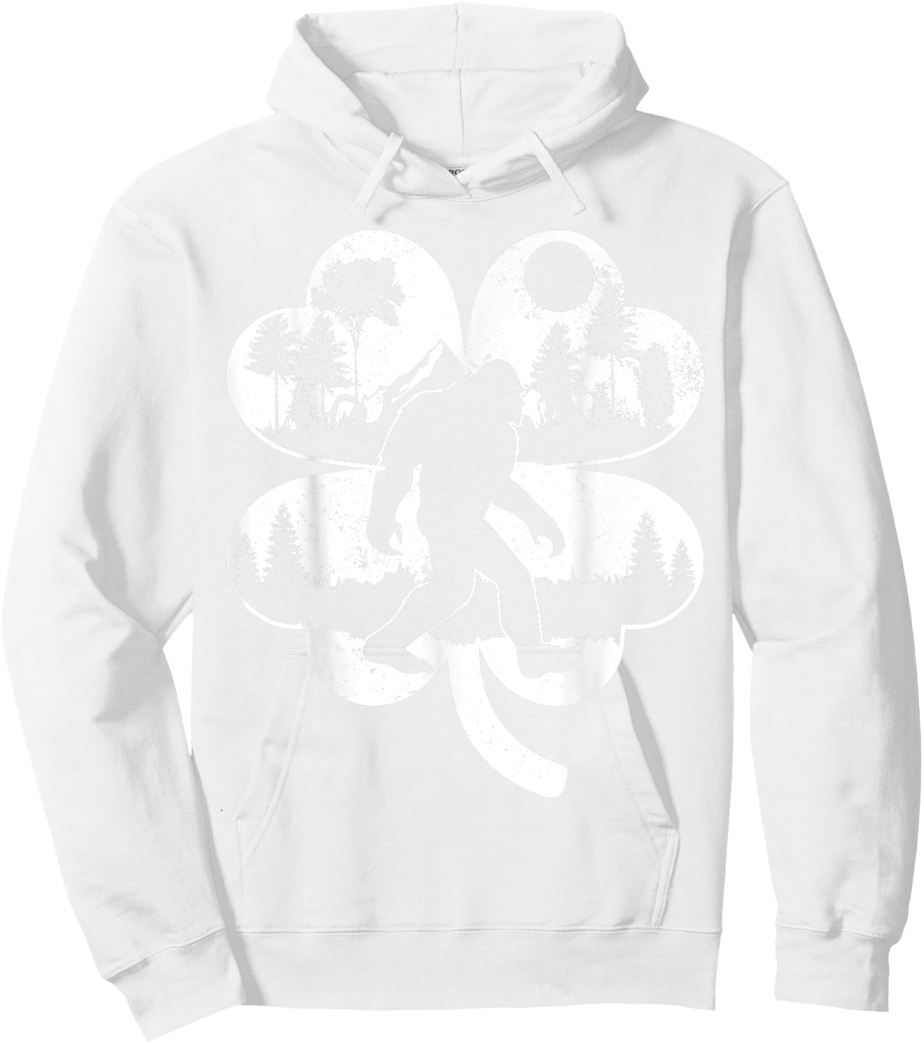 St Patricks Day Bigfoot Irish Sasquatch Saint Paddy's Irish Hoodie - Hoodie | White