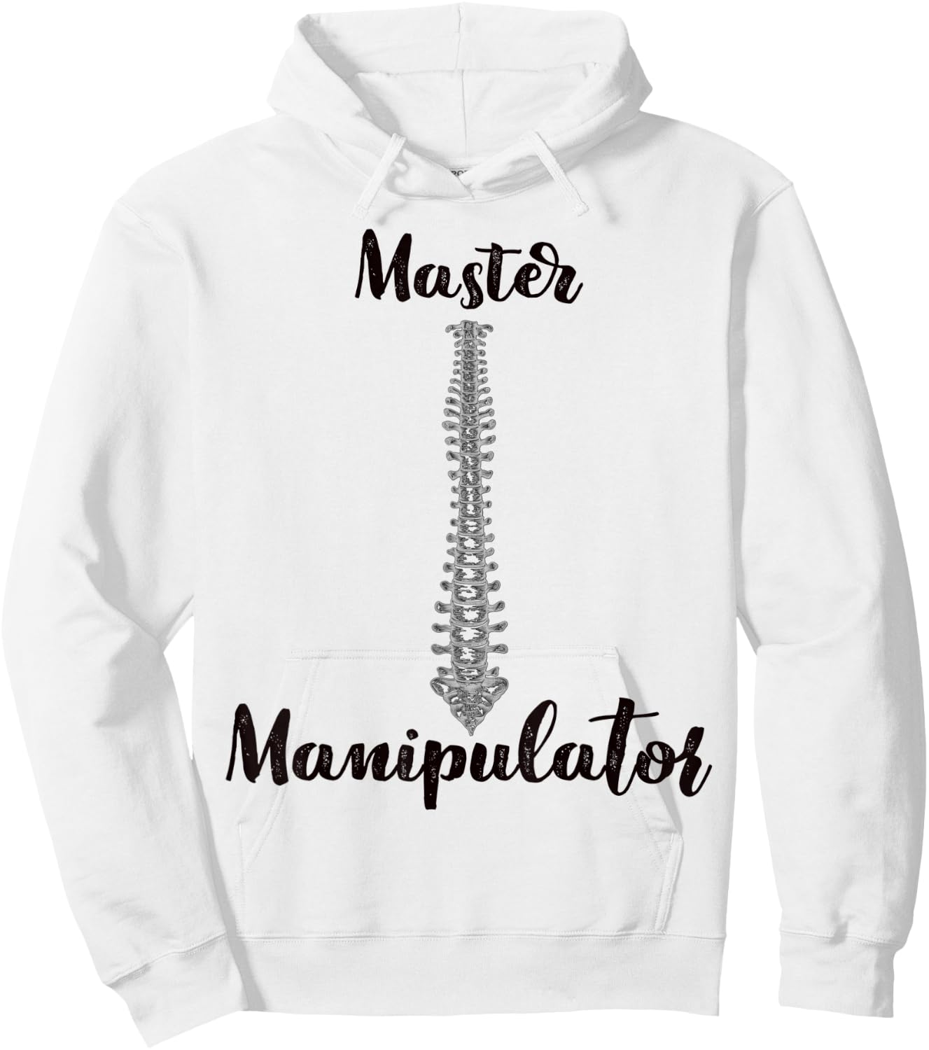 Funny Pun Chiropractor "Master Manipulator" Occupation Gift Hoodie - Hoodie | White