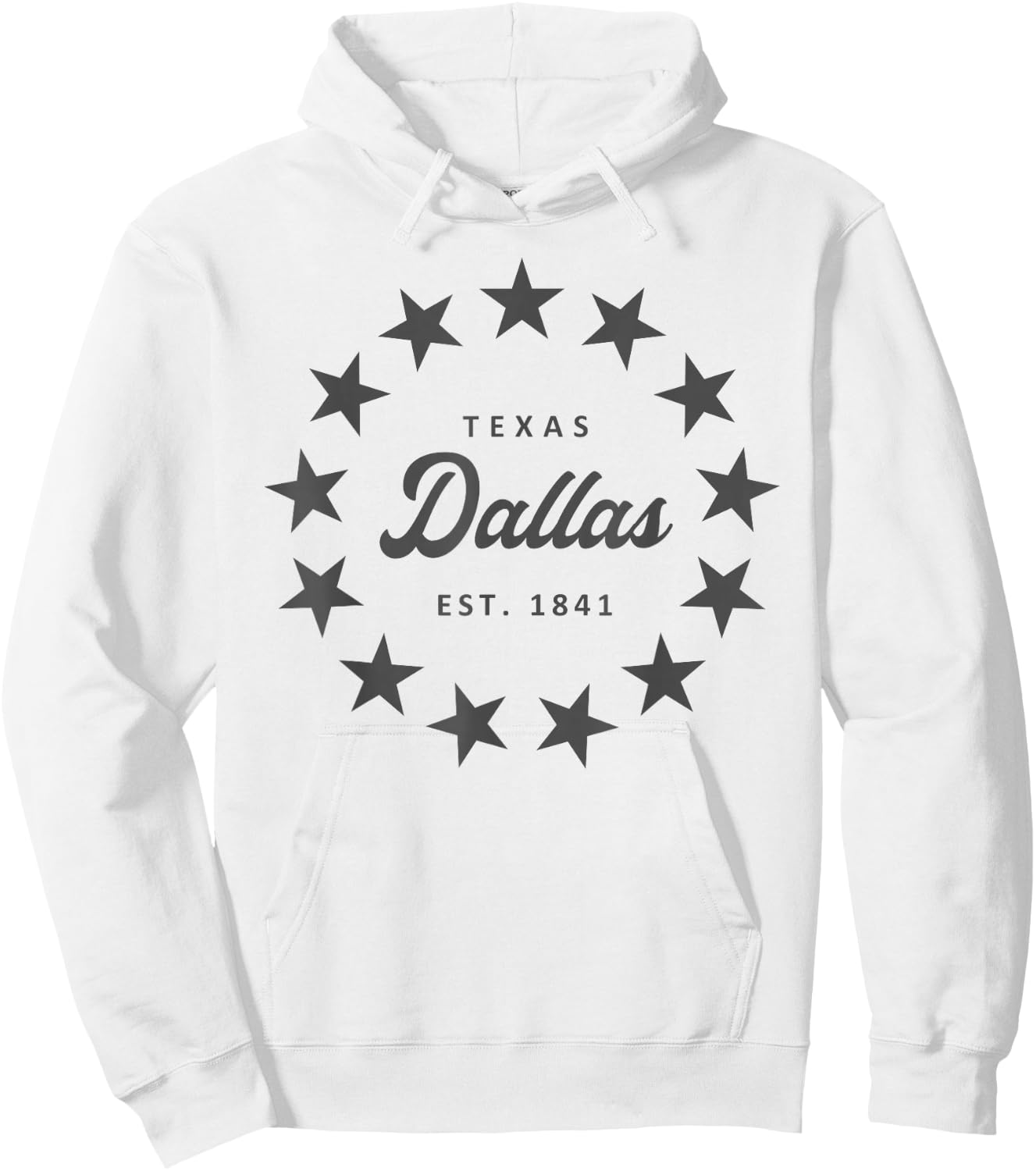 Dallas Texas Classic Vintage Retro Style Novelty Graphic Hoodie - Hoodie | White