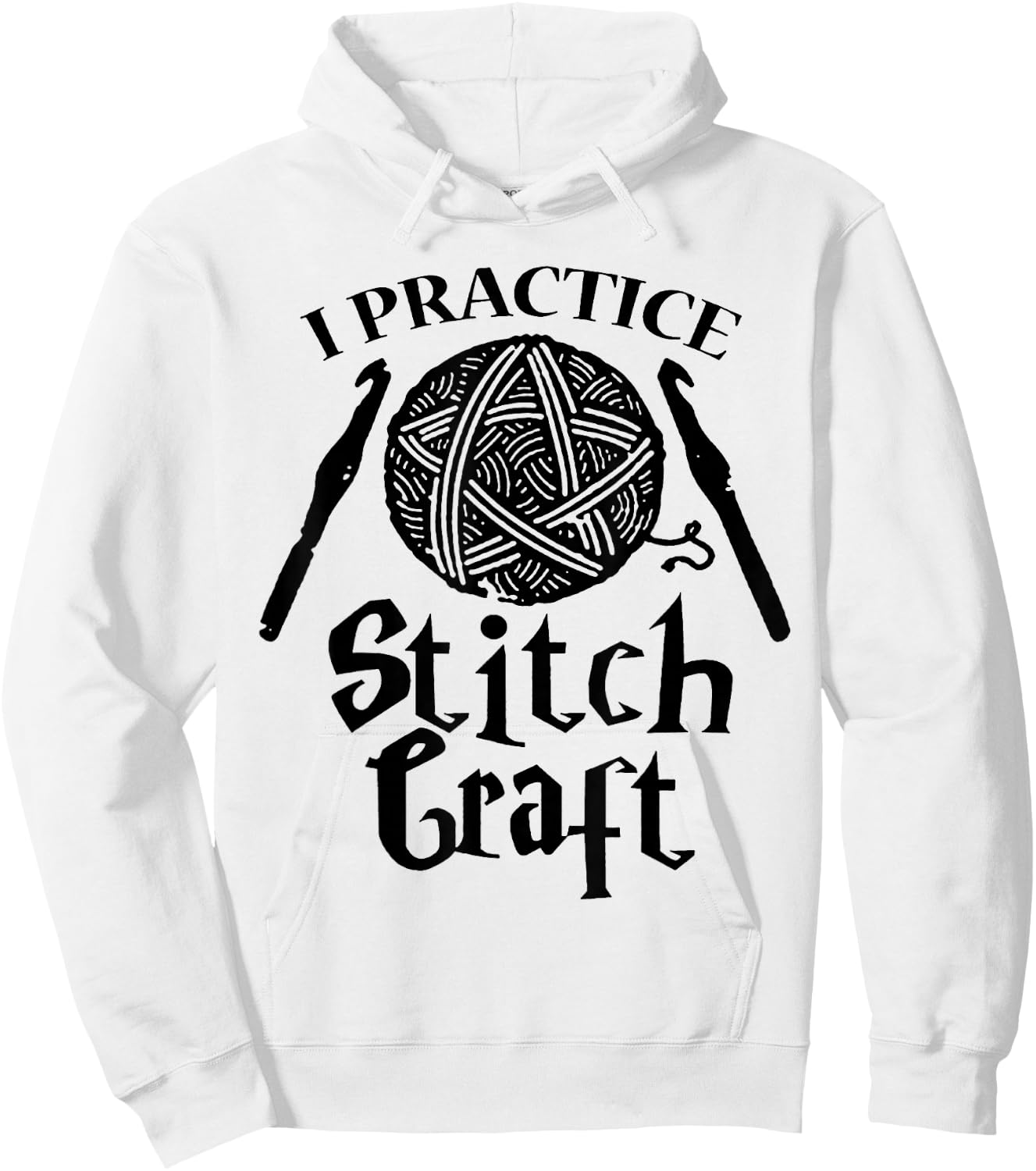 Crochet Stitch Craft Hoodie - Hoodie | White