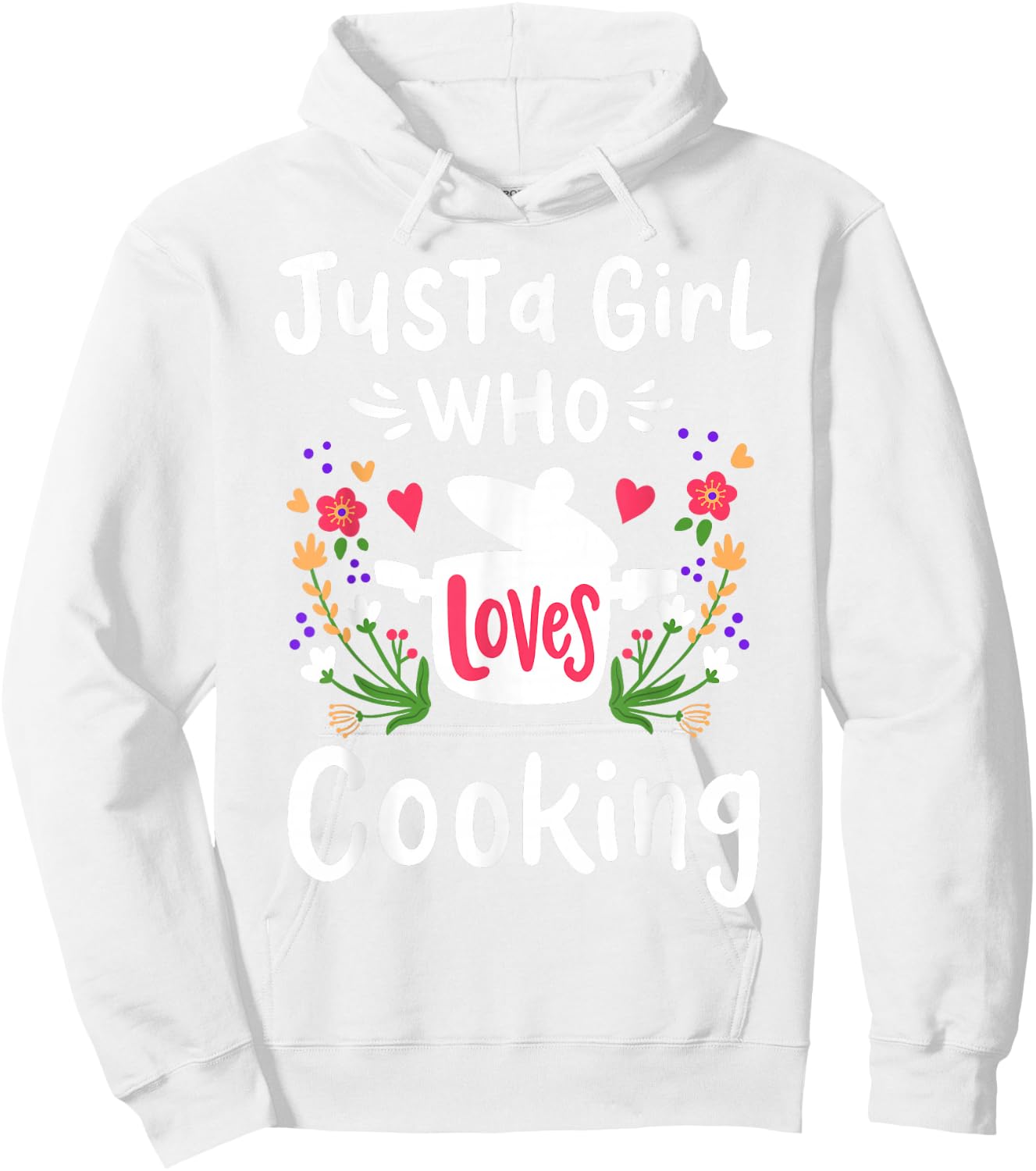 Cooking Chef Cook Just A Girl Who Loves Cooking Cute Gift Hoodie - Hoodie | White