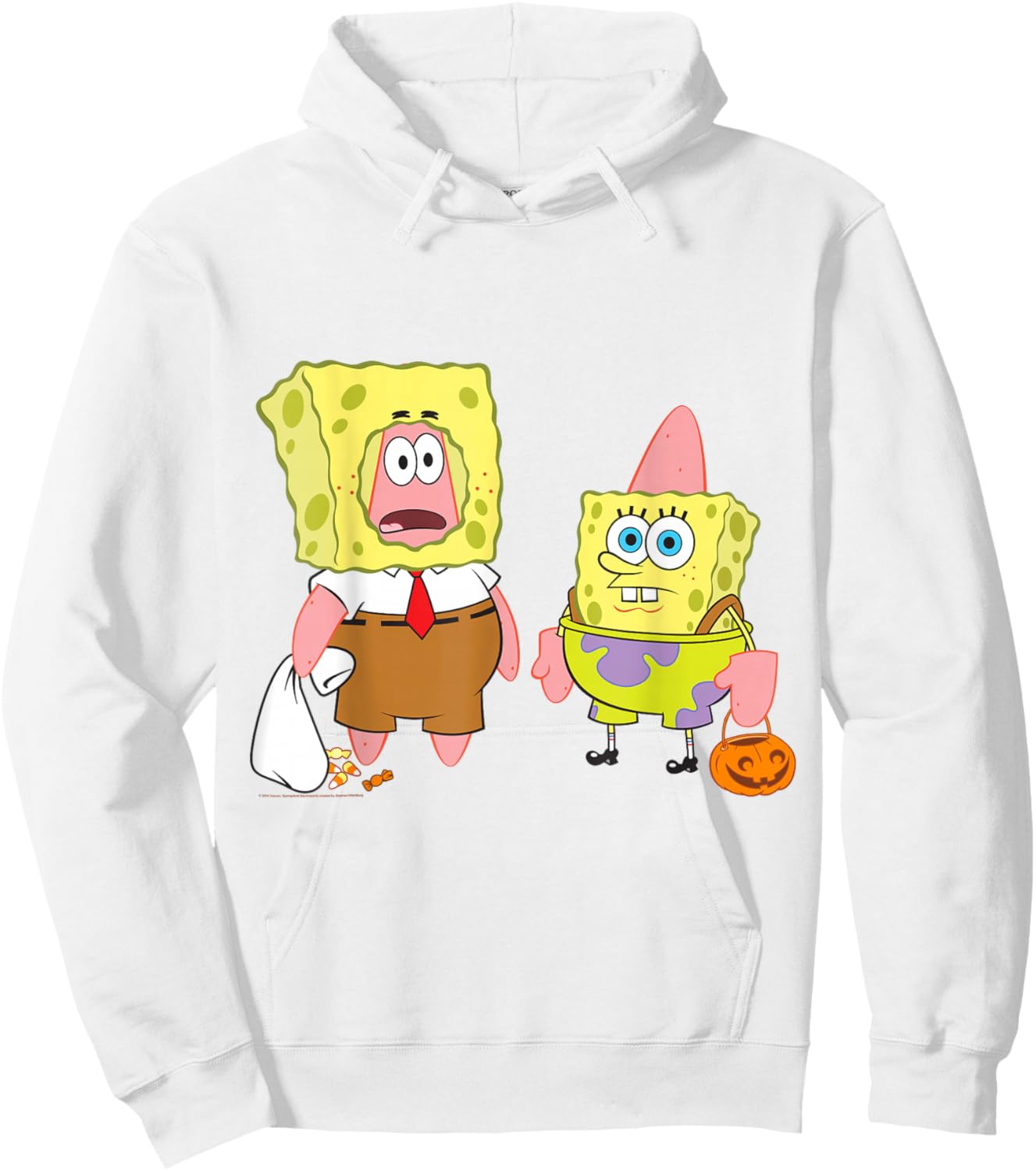 Spongebob Squarepants Halloween Patrick Costume Best Friends Hoodie - Hoodie | White